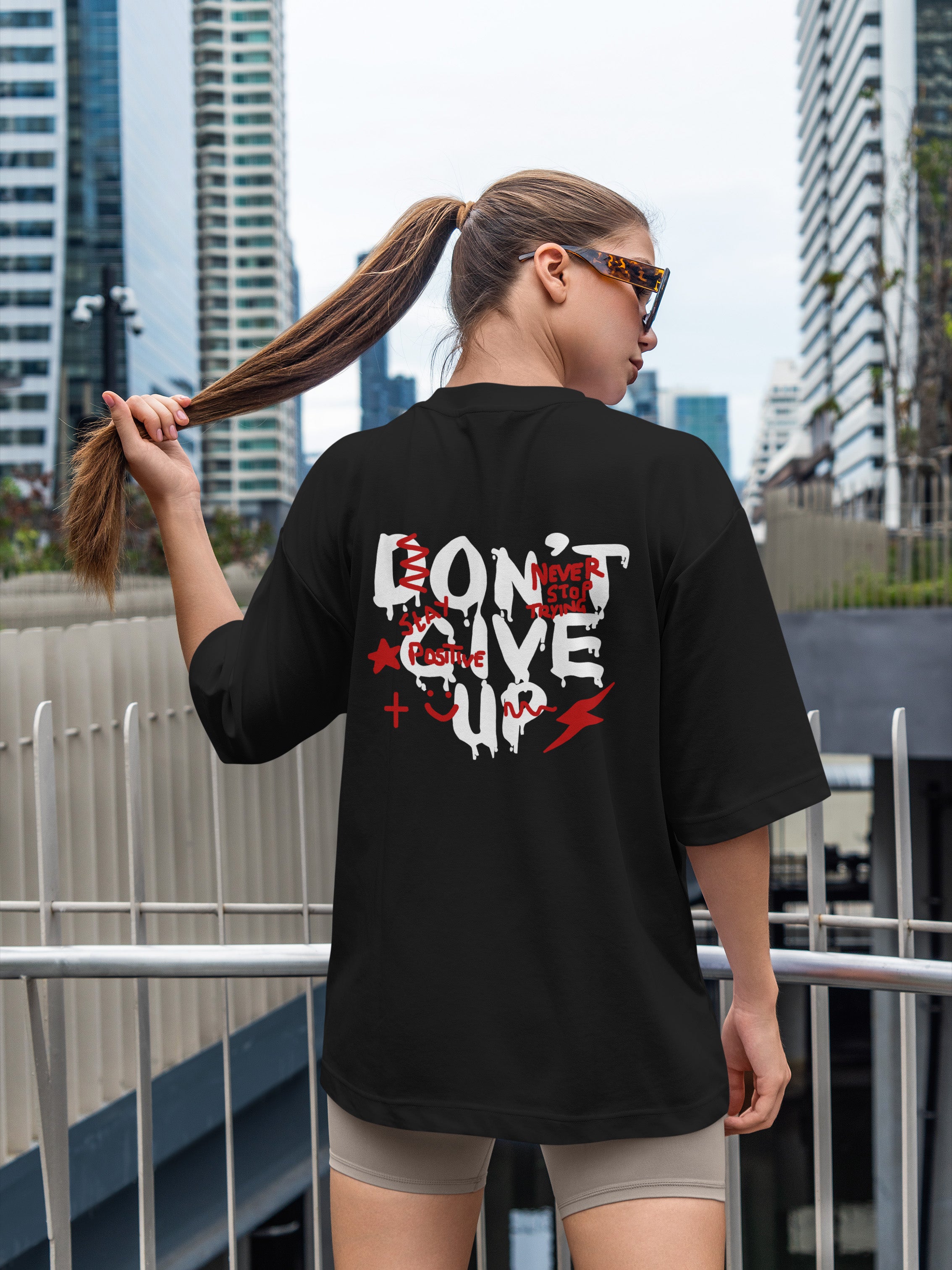 Don't Give Up Oversized Tee