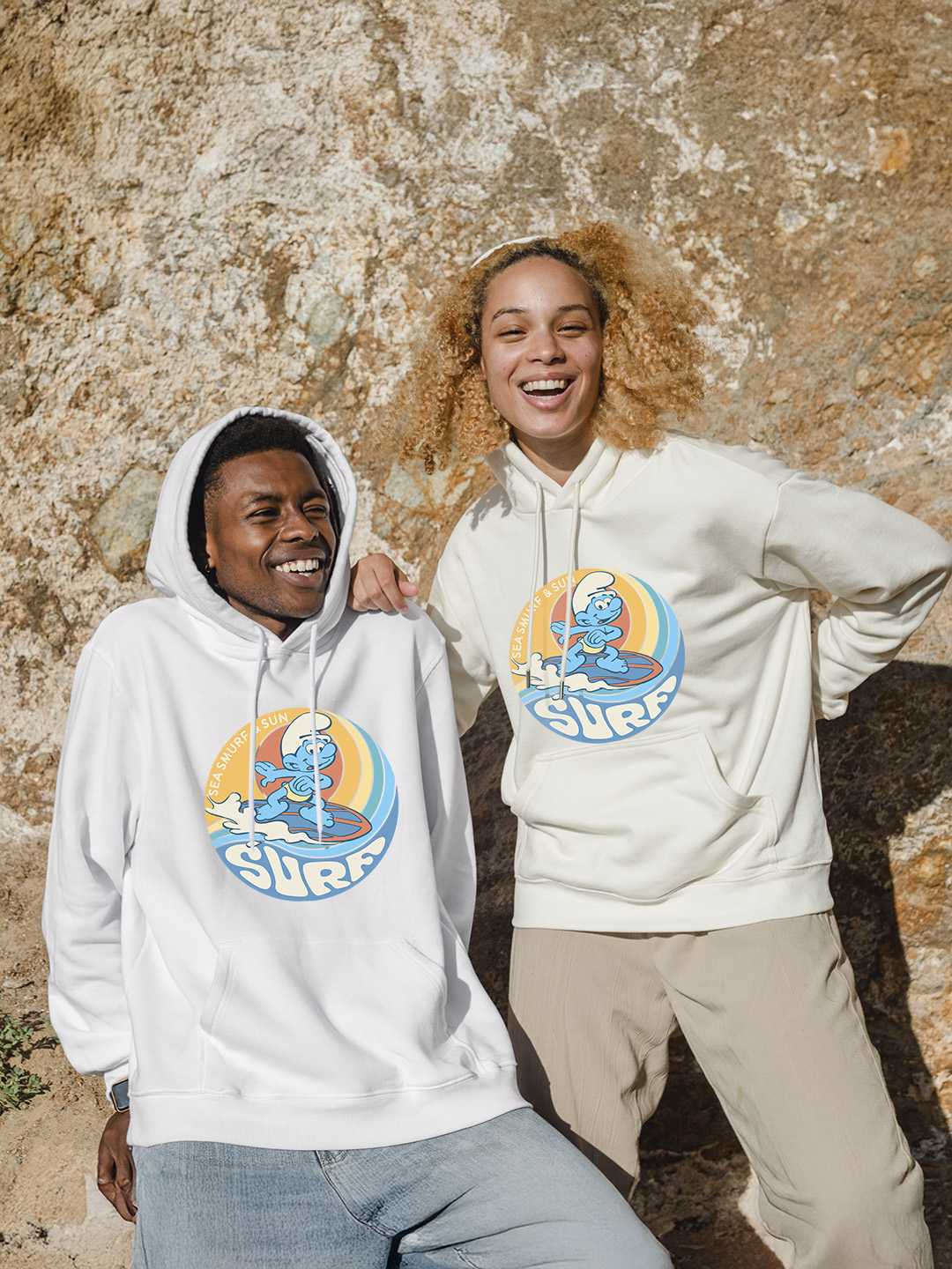 Sea Surf Smurfs Pullover Hoodie