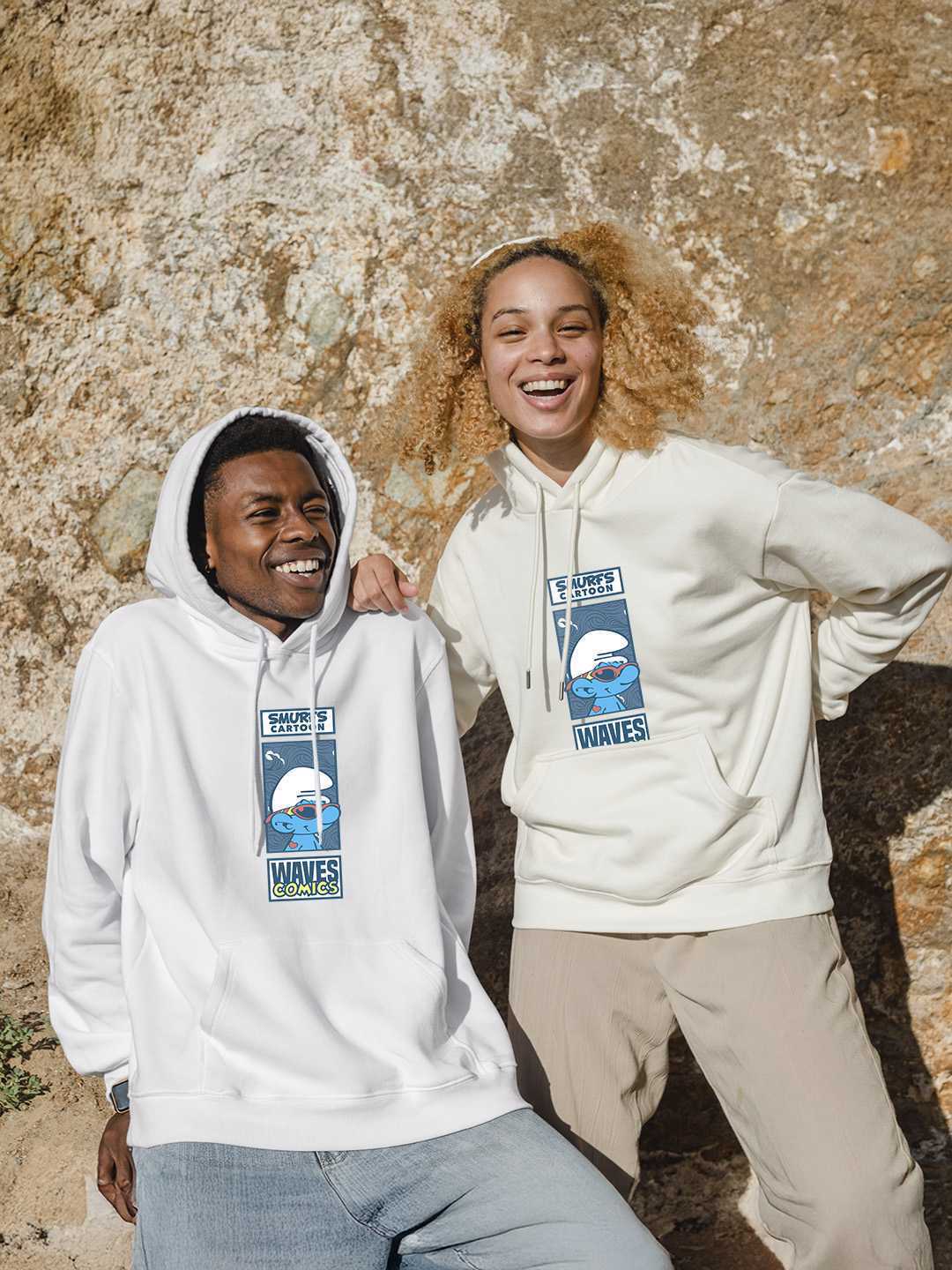 Surfer Smurfs Pullover Hoodie