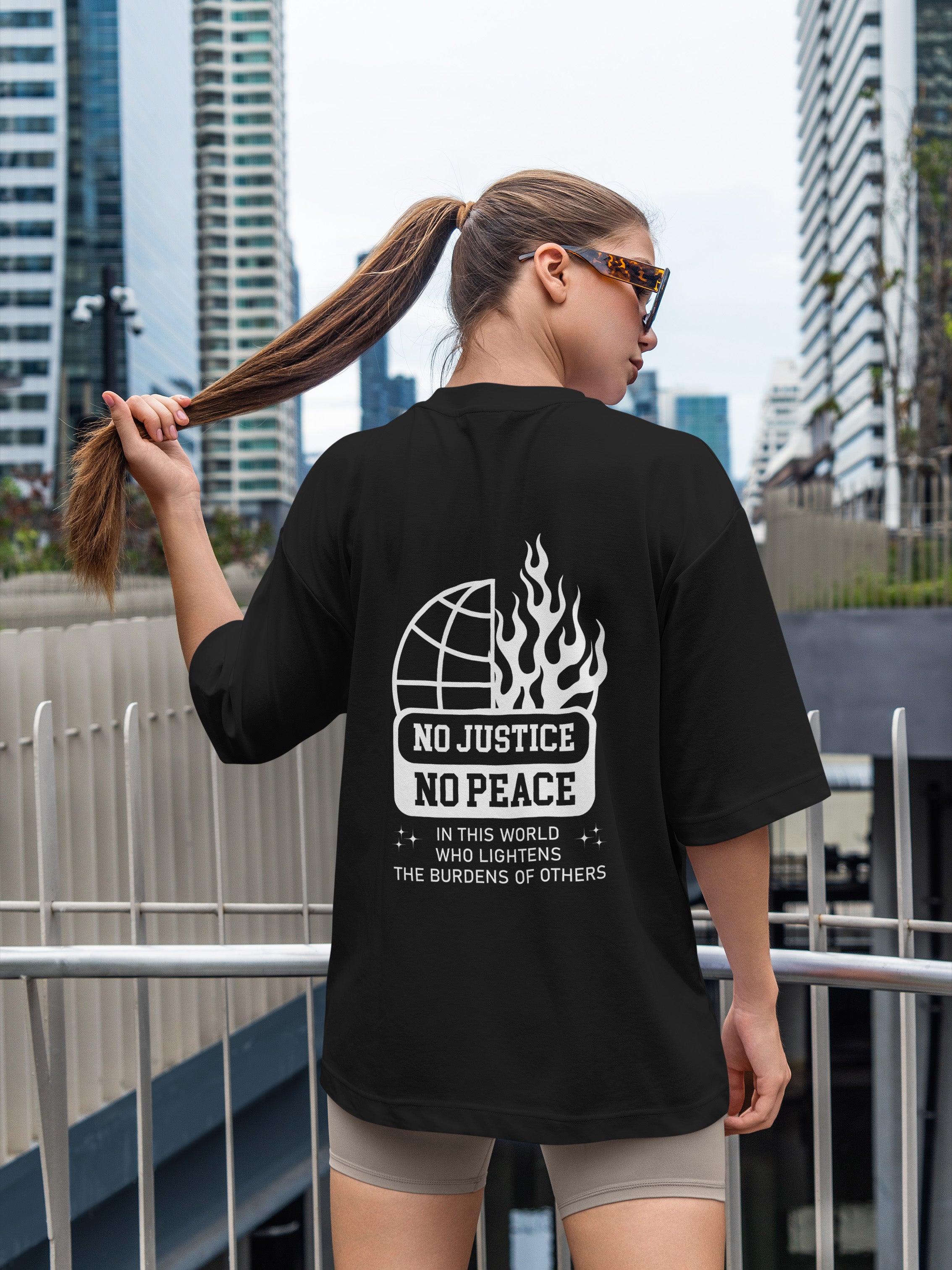 No Justice No Peace Oversized Tee