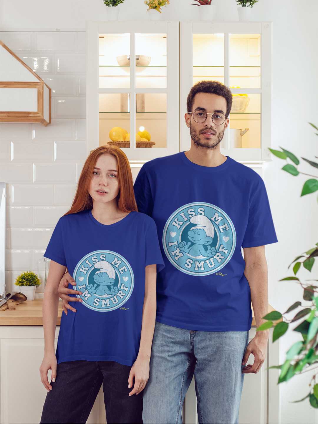 Kiss Me I Am A Smurf Regular Graphic Tee