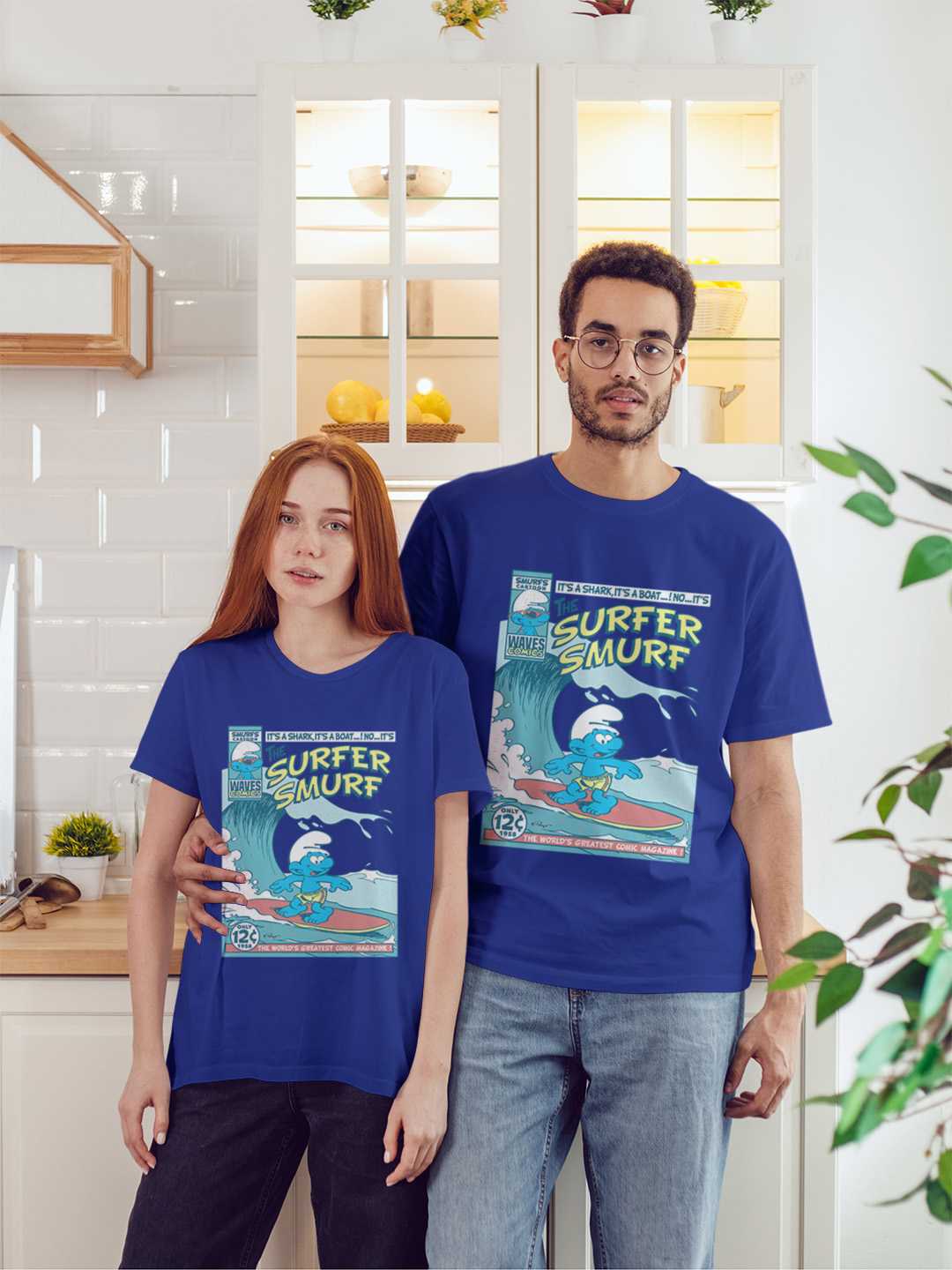 Surfer Smurf Regular Graphic Tee