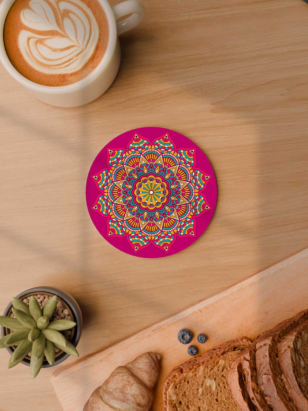 Mandala Pattern Graphic Coasters - Pack of 6