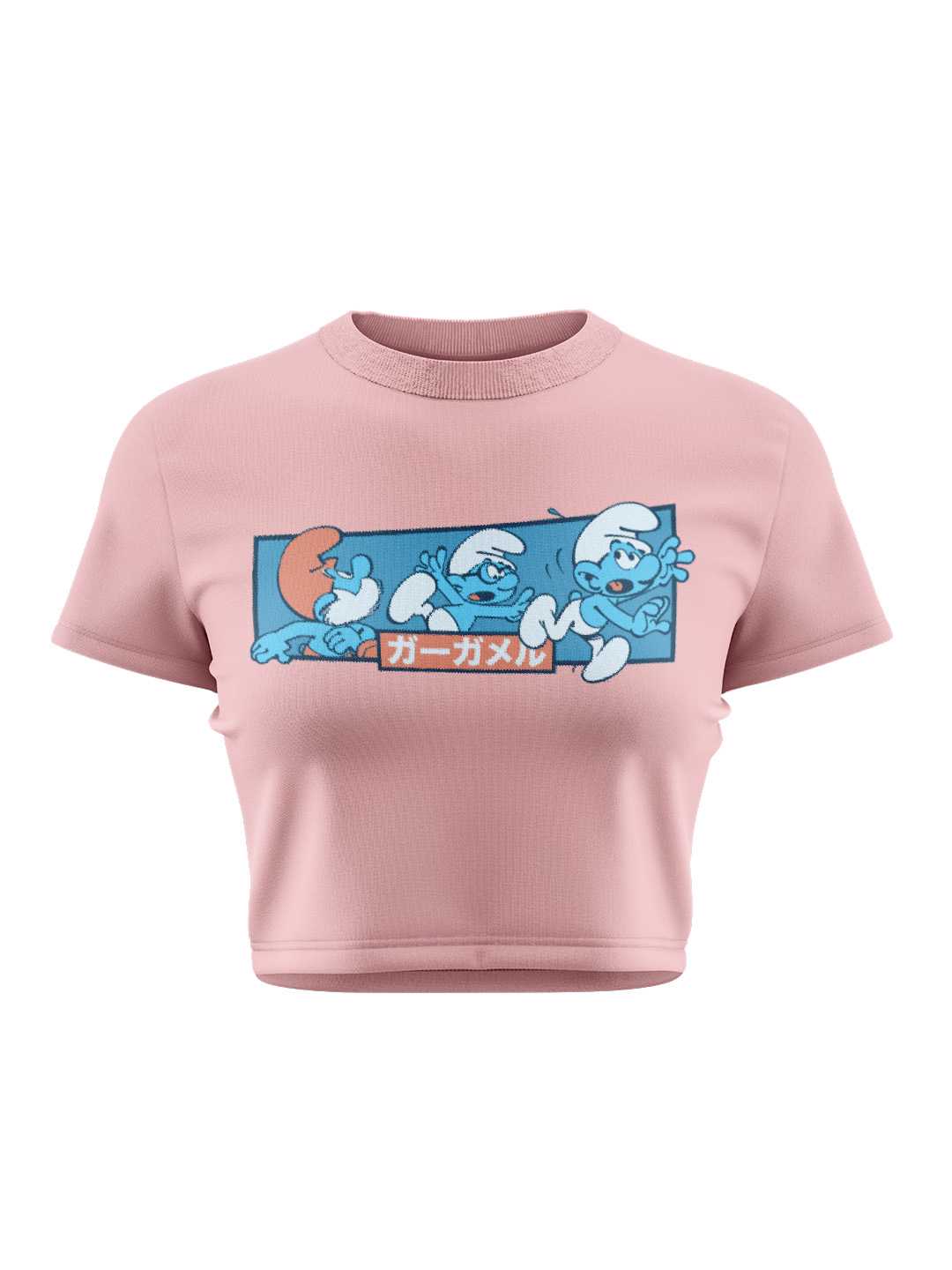 Scared Smurfs Graphic Baby Tee
