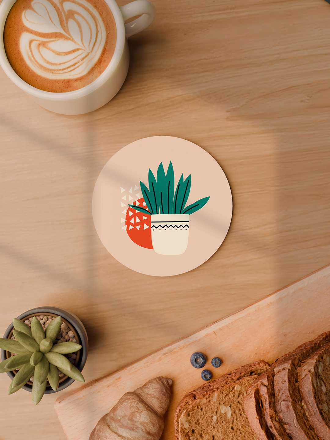 Boho Bloom Graphic Coasters - Pack of 6