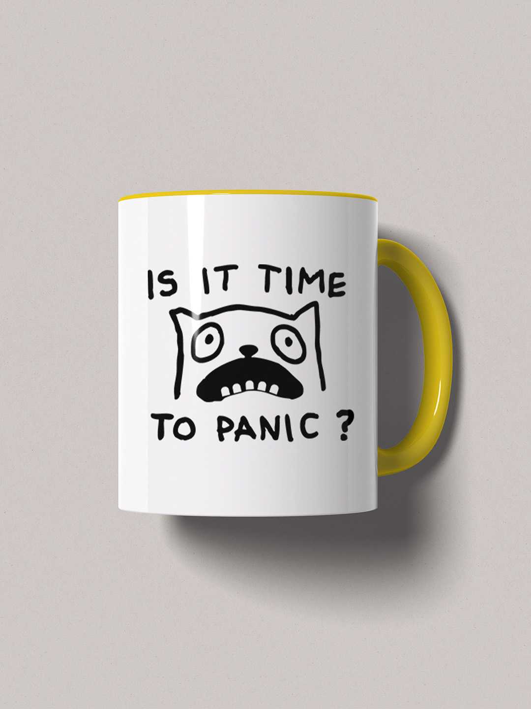 TIME TO PANIC Graphic Printed Ceramic Mug