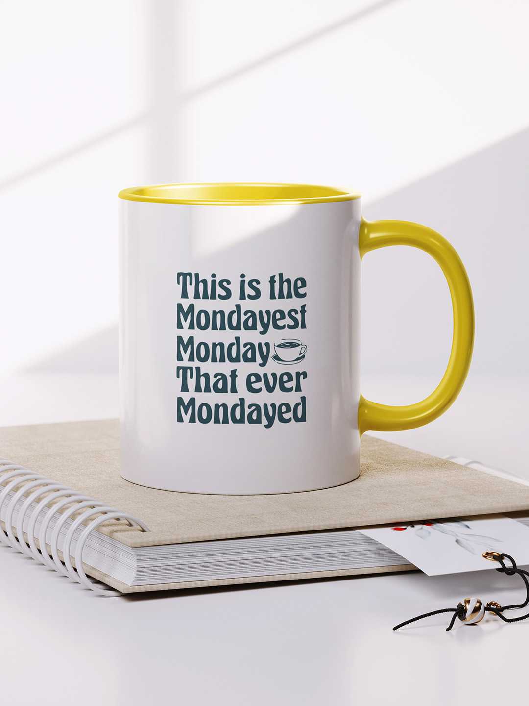 MONDAYEST MONDAY Graphic Printed Ceramic Mug