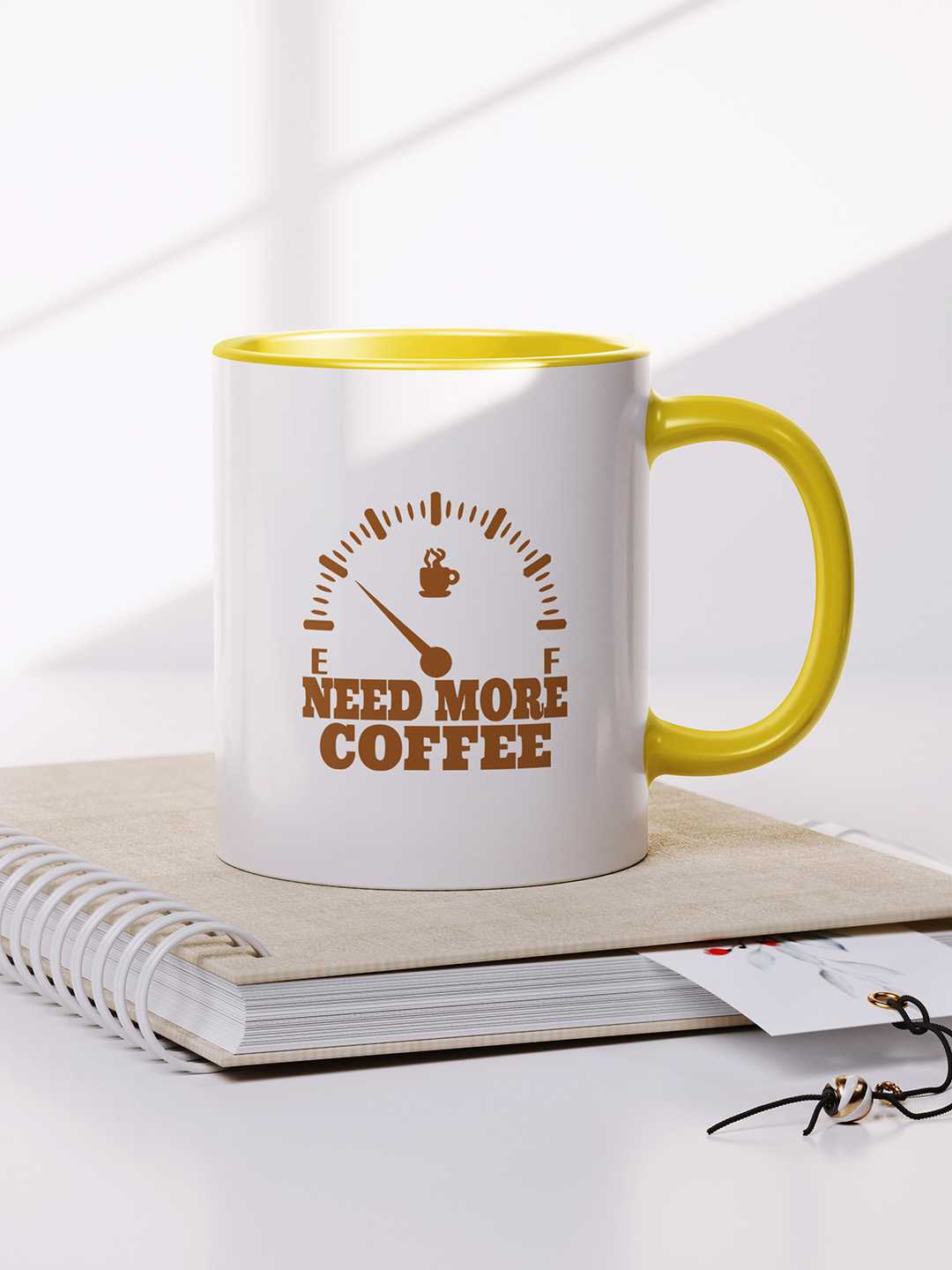 NEED MORE COFFEE Graphic Printed Ceramic Mug