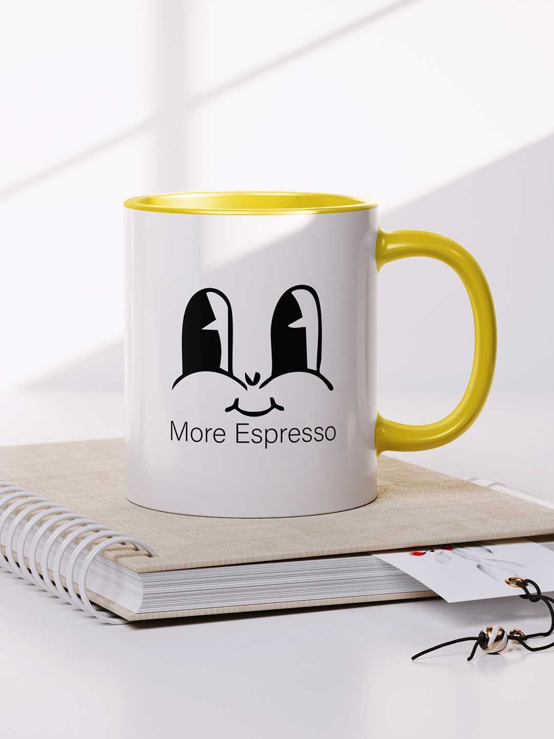 MORE ESPRESSO Graphic Printed Ceramic Mug
