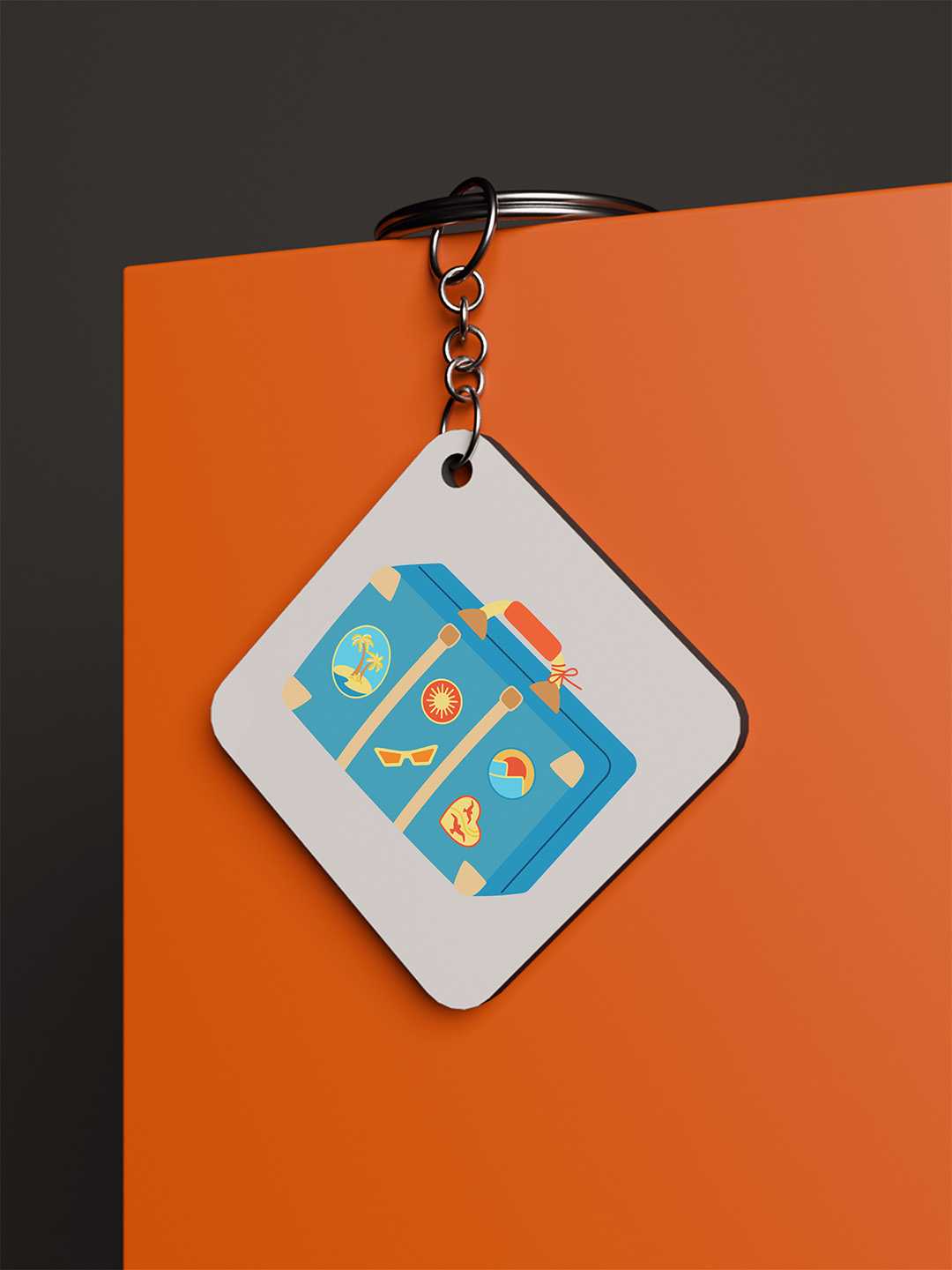 Trendy Travel Case Graphic Keychain