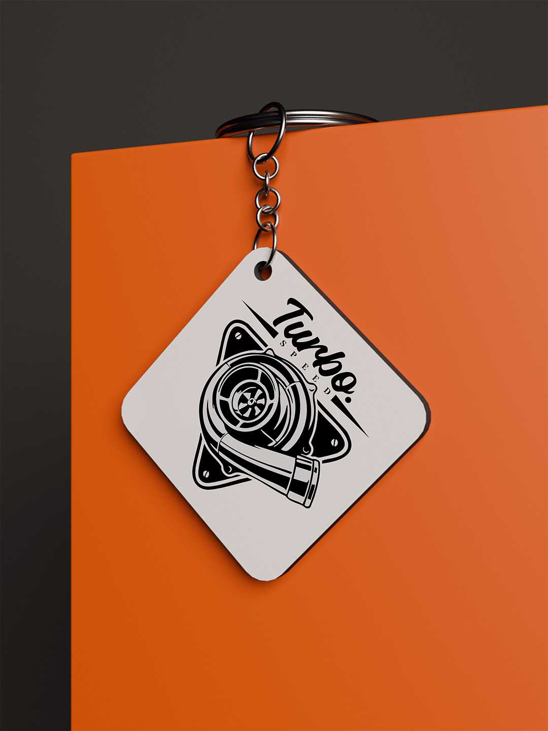 Turbo Graphic Keychain