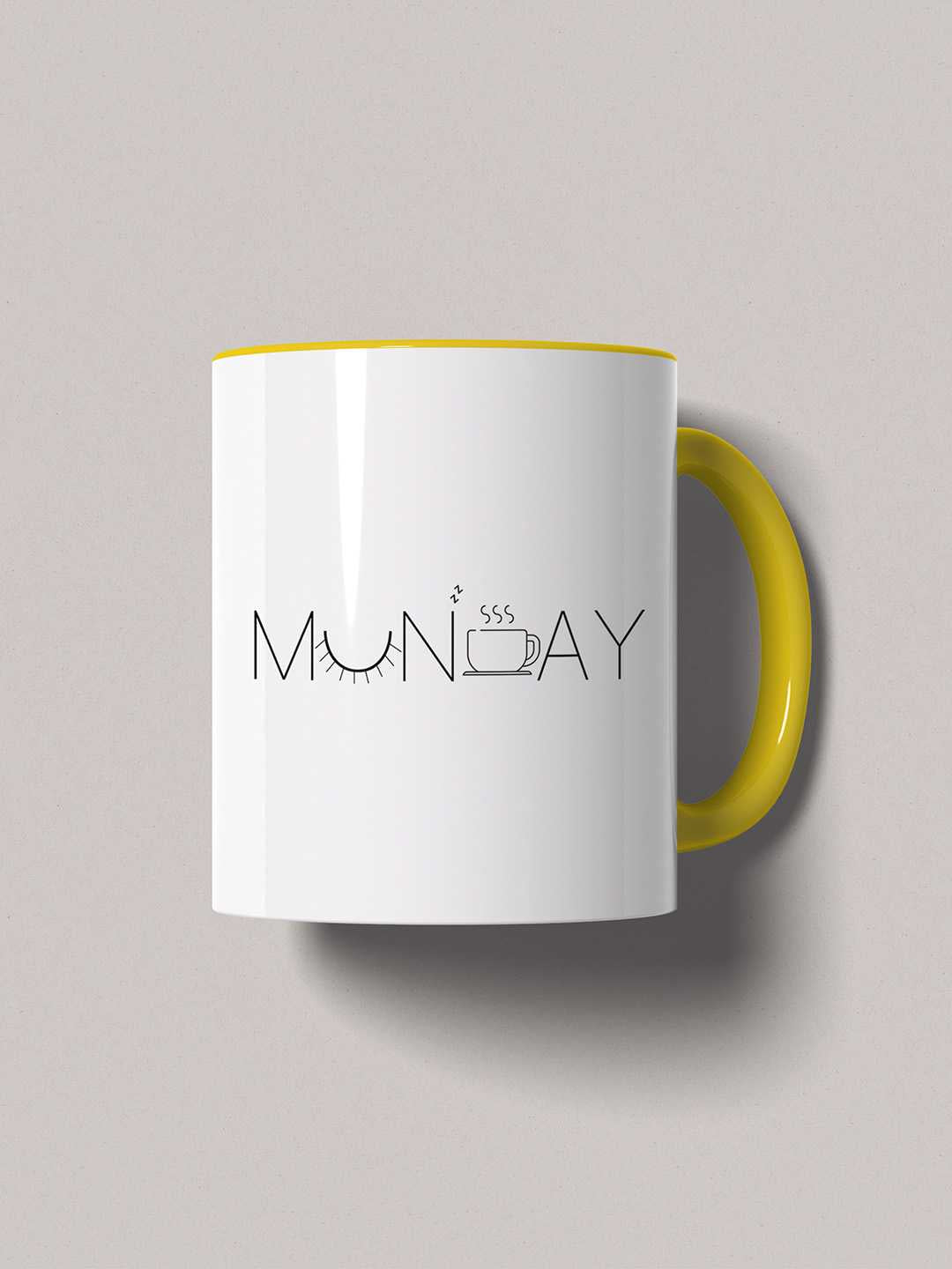 MONDAY Graphic Printed Ceramic Mug