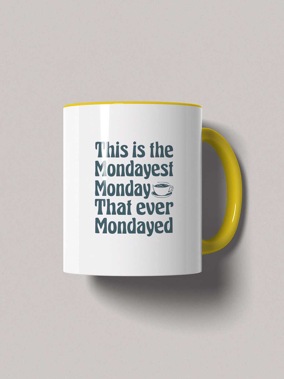MONDAYEST MONDAY Graphic Printed Ceramic Mug