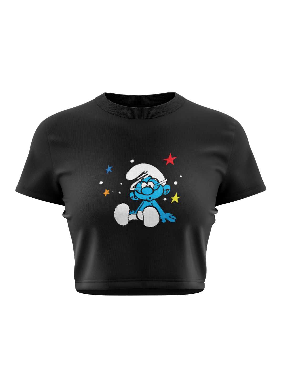 Confused Smurf Graphic Baby Tee