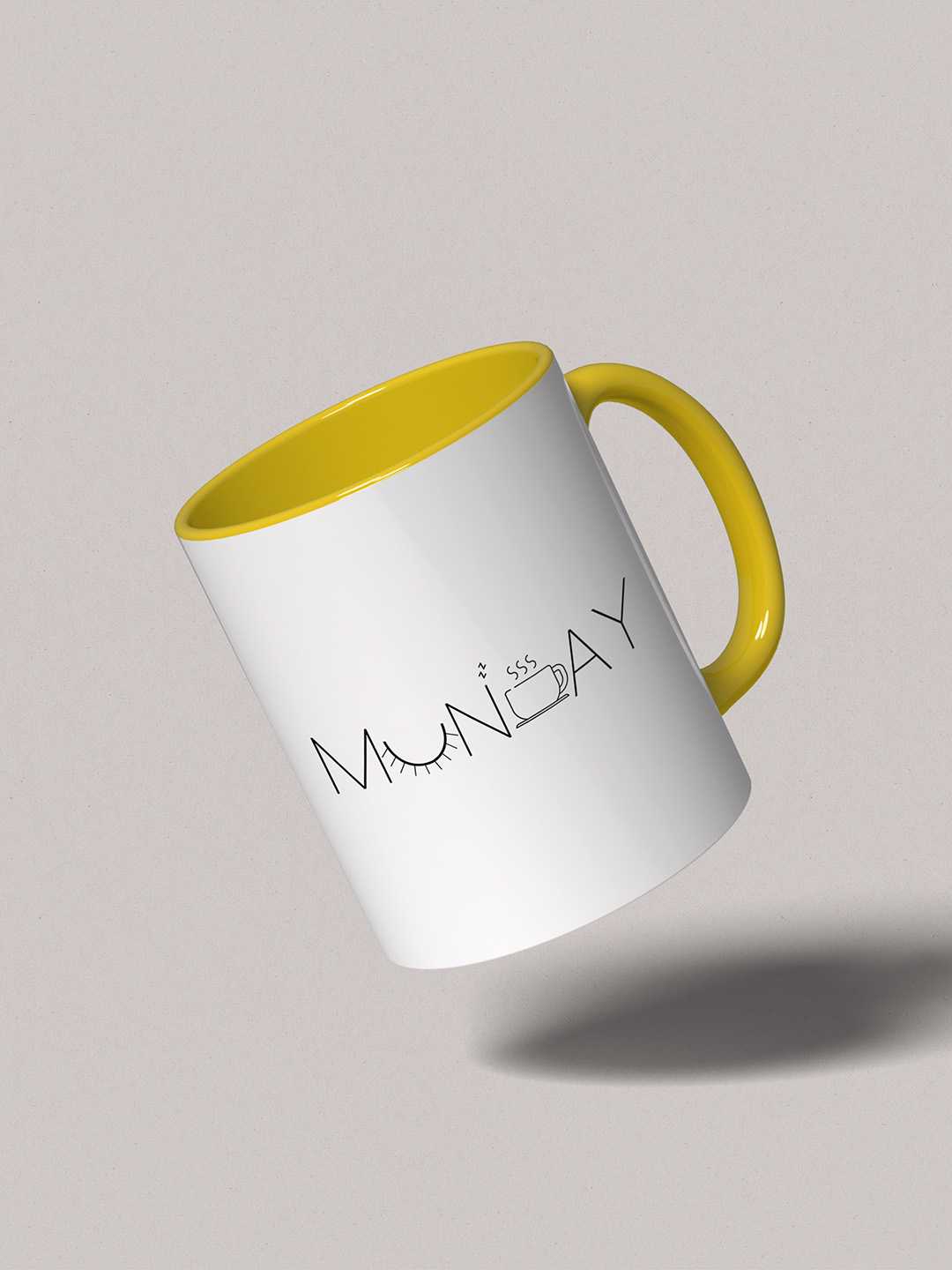 MONDAY Graphic Printed Ceramic Mug