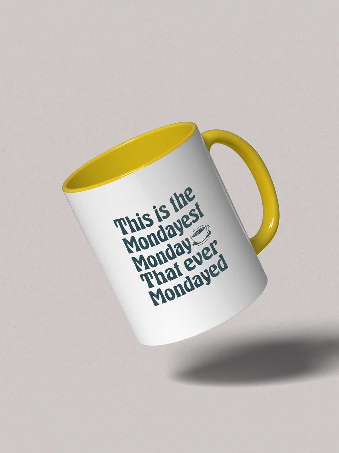 MONDAYEST MONDAY Graphic Printed Ceramic Mug