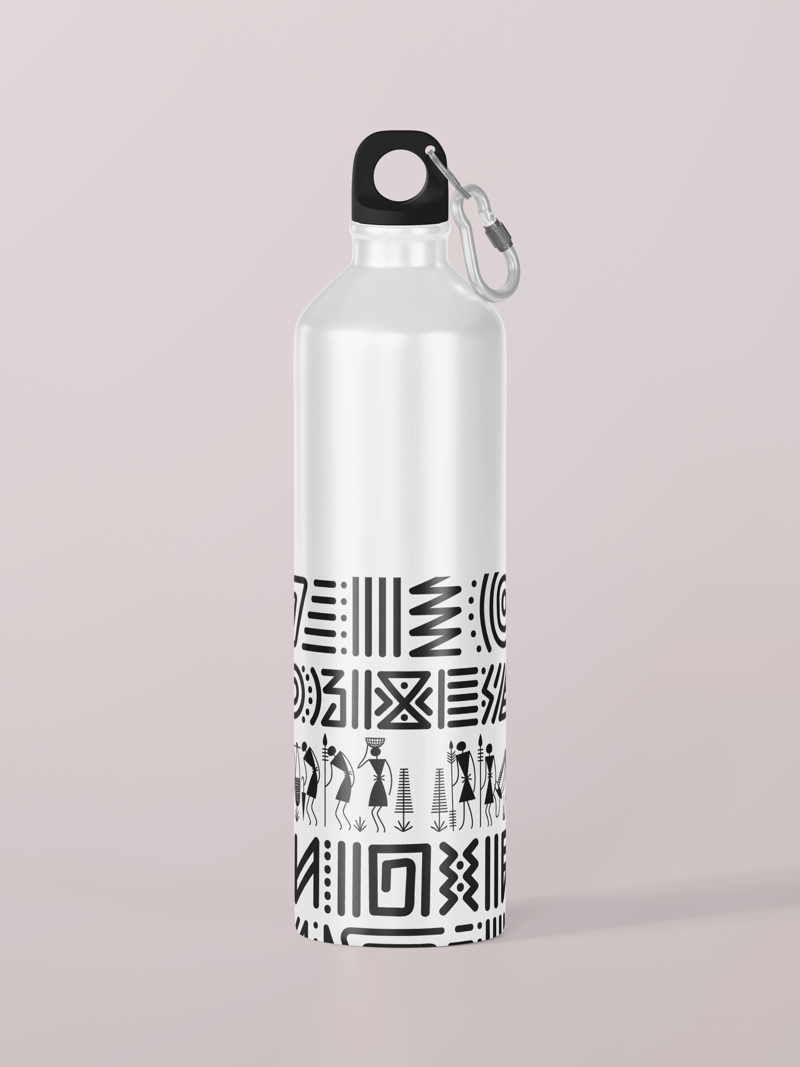 Tribal Art Pattern Graphic Metal Bottle