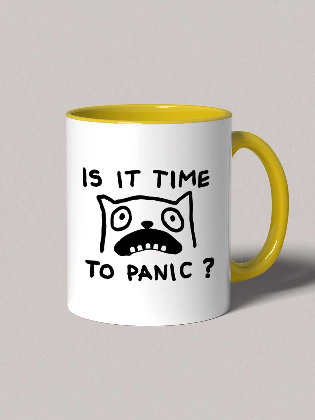 TIME TO PANIC Graphic Printed Ceramic Mug