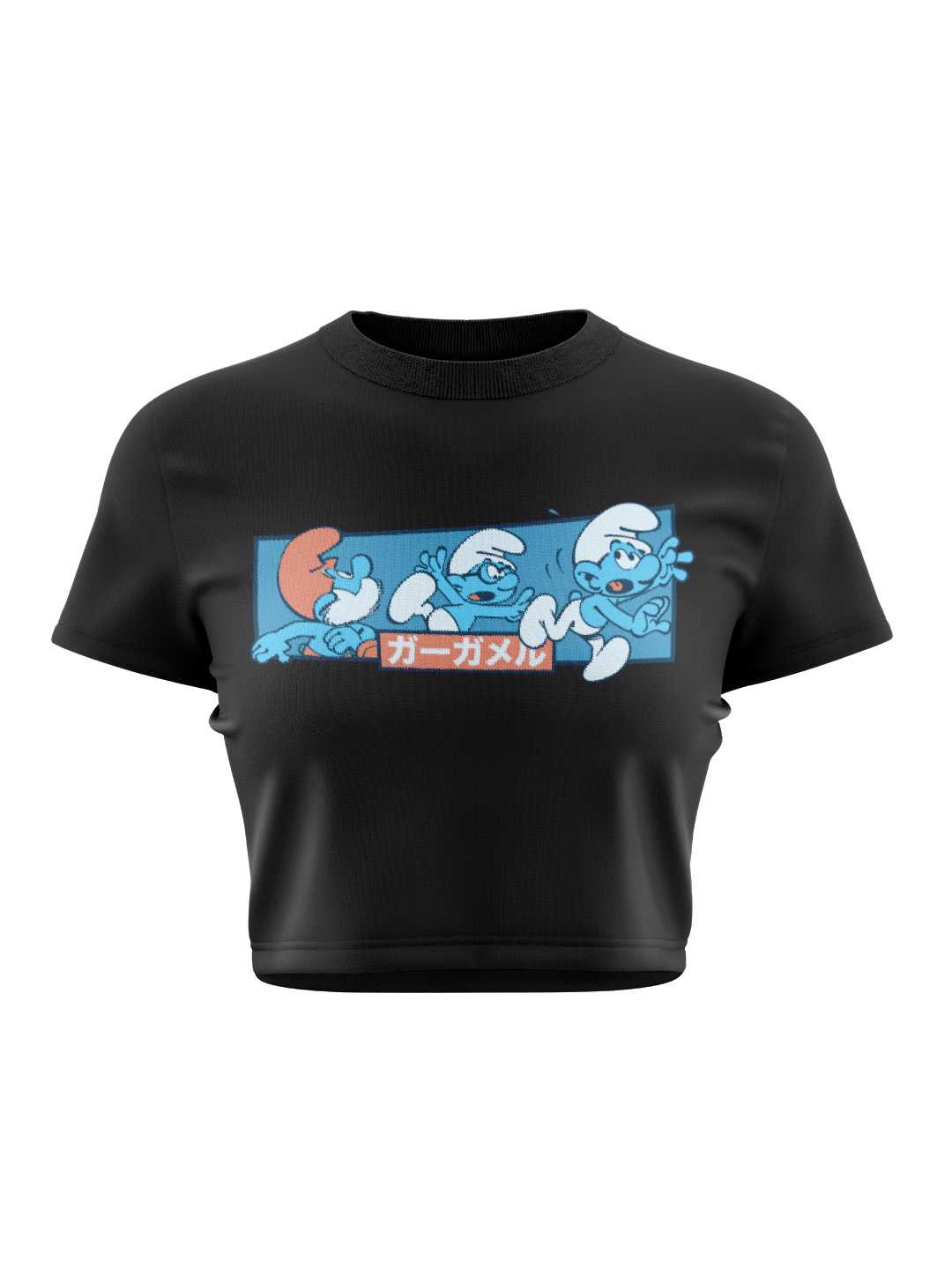 Scared Smurfs Graphic Baby Tee