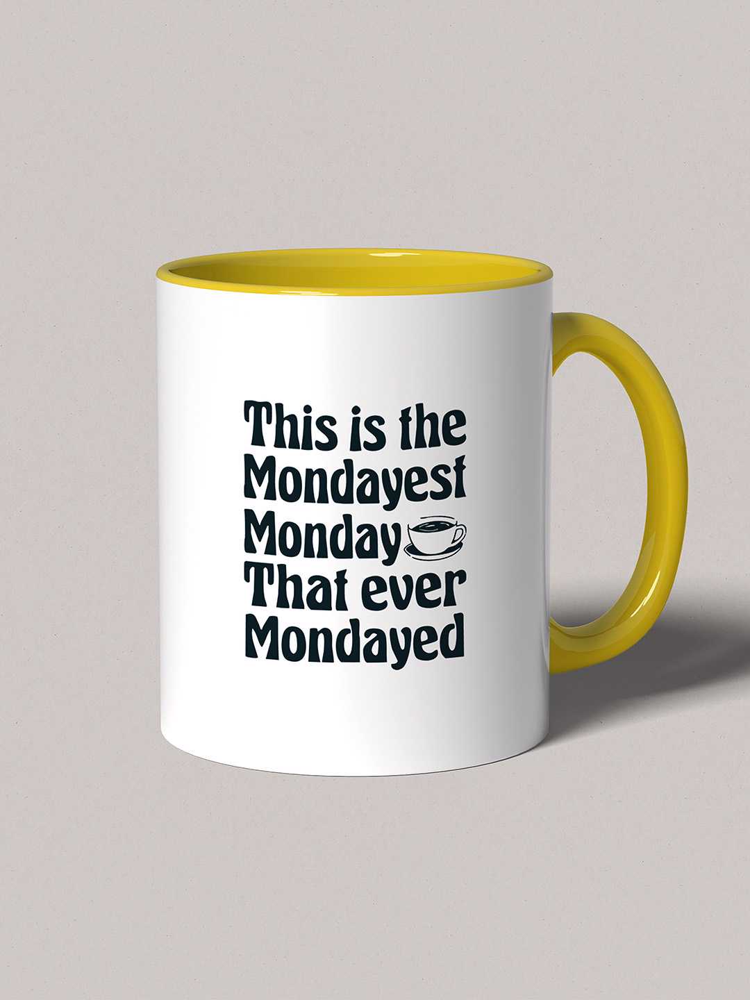 MONDAYEST MONDAY Graphic Printed Ceramic Mug