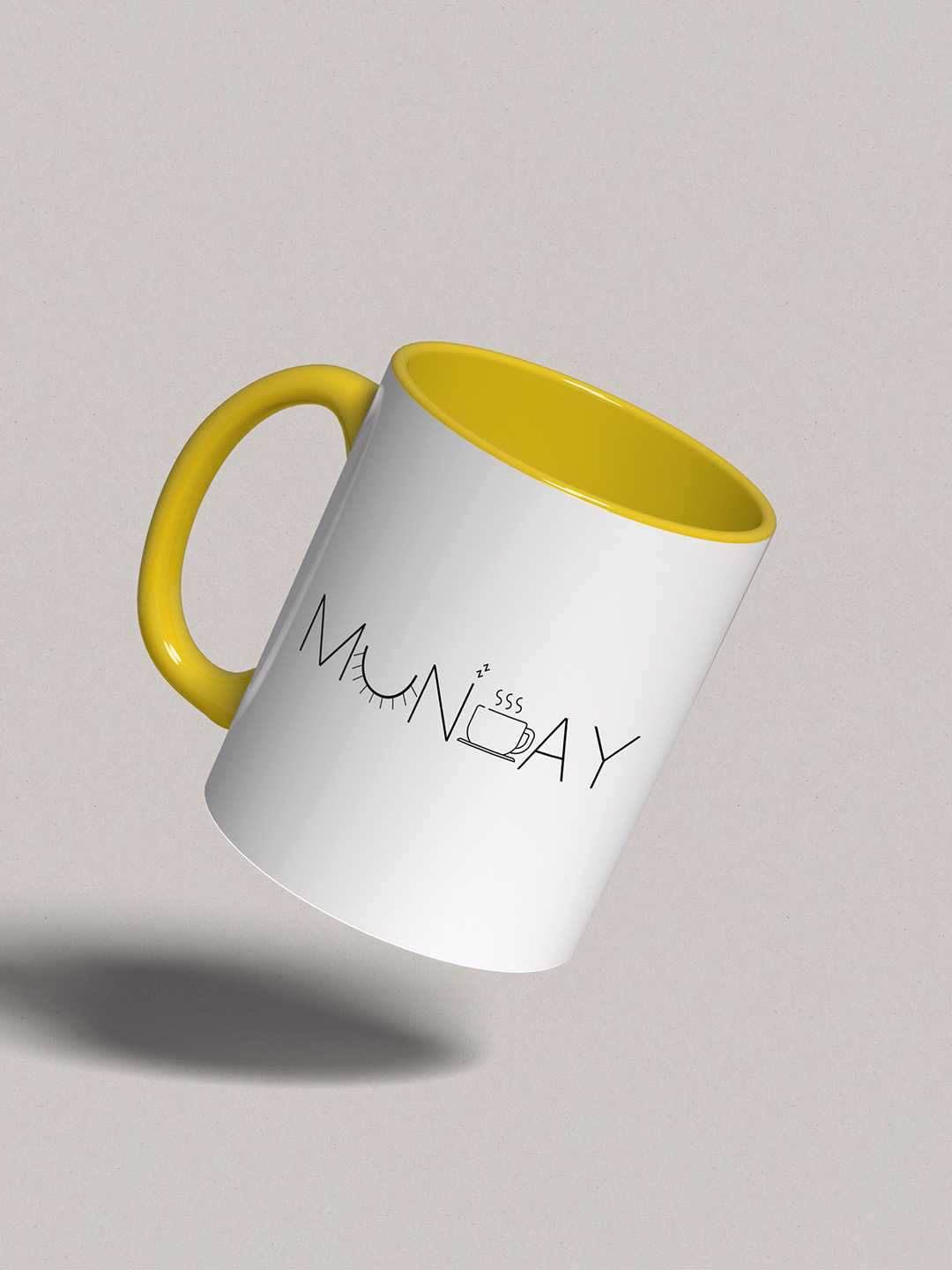 MONDAY Graphic Printed Ceramic Mug