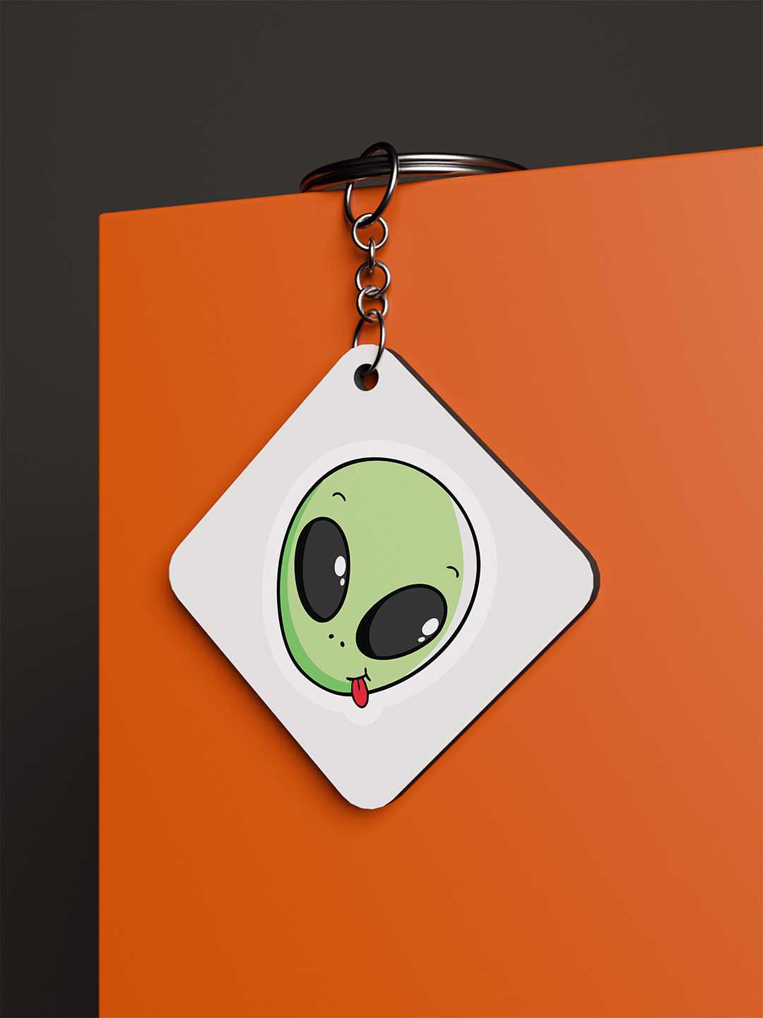 Funny Alien Graphic Keychain