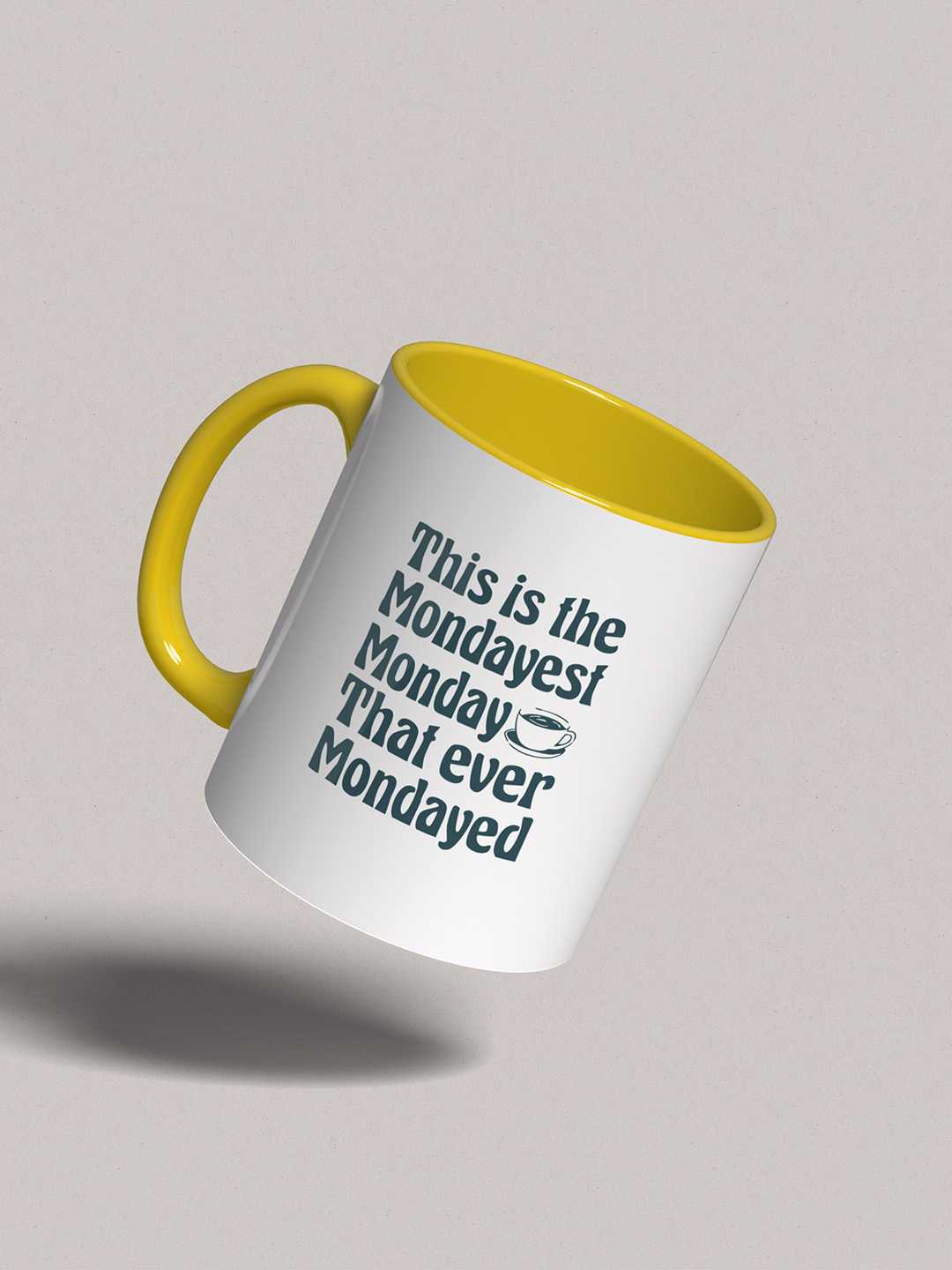 MONDAYEST MONDAY Graphic Printed Ceramic Mug