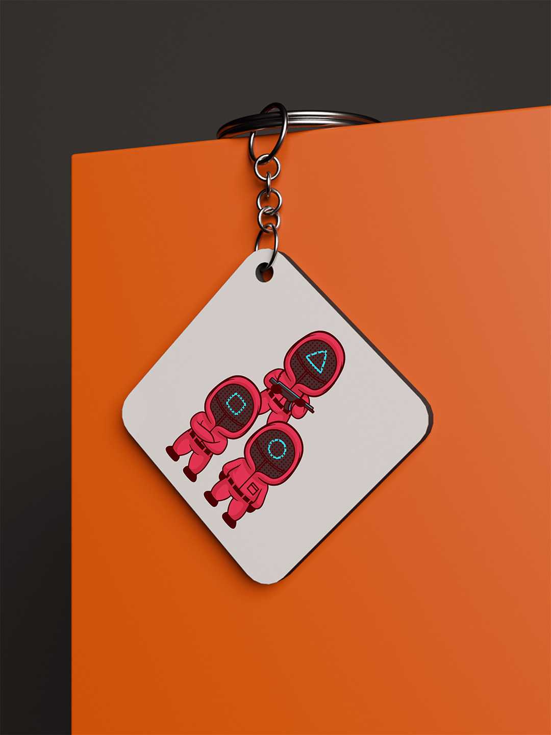 Squid Art Graphic Keychain