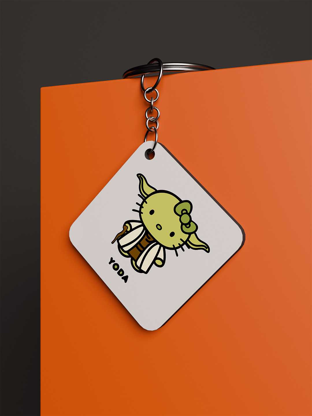 Cute Yoda Graphic Keychain