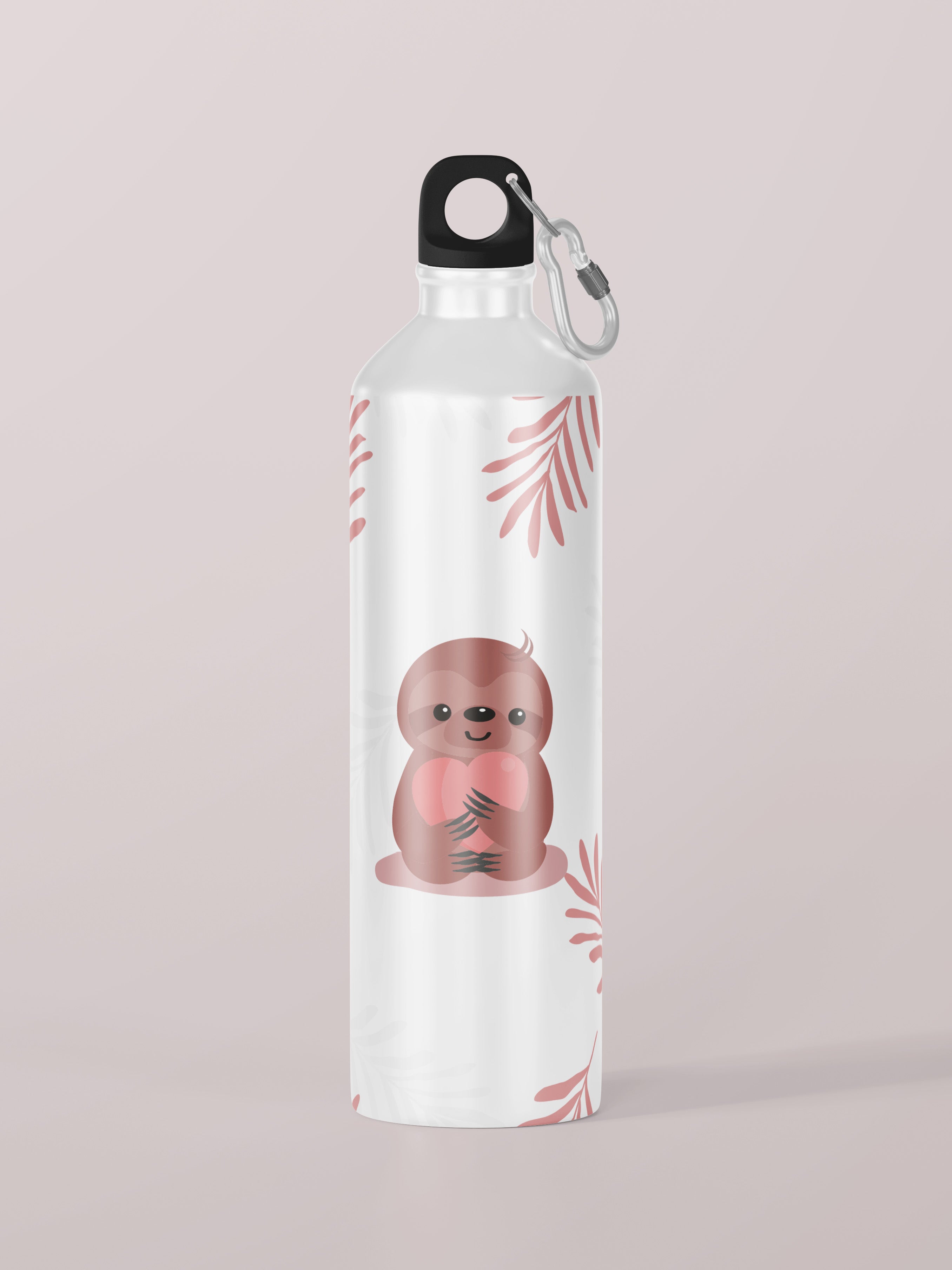 Sloth Pattern Graphic Metal Bottle