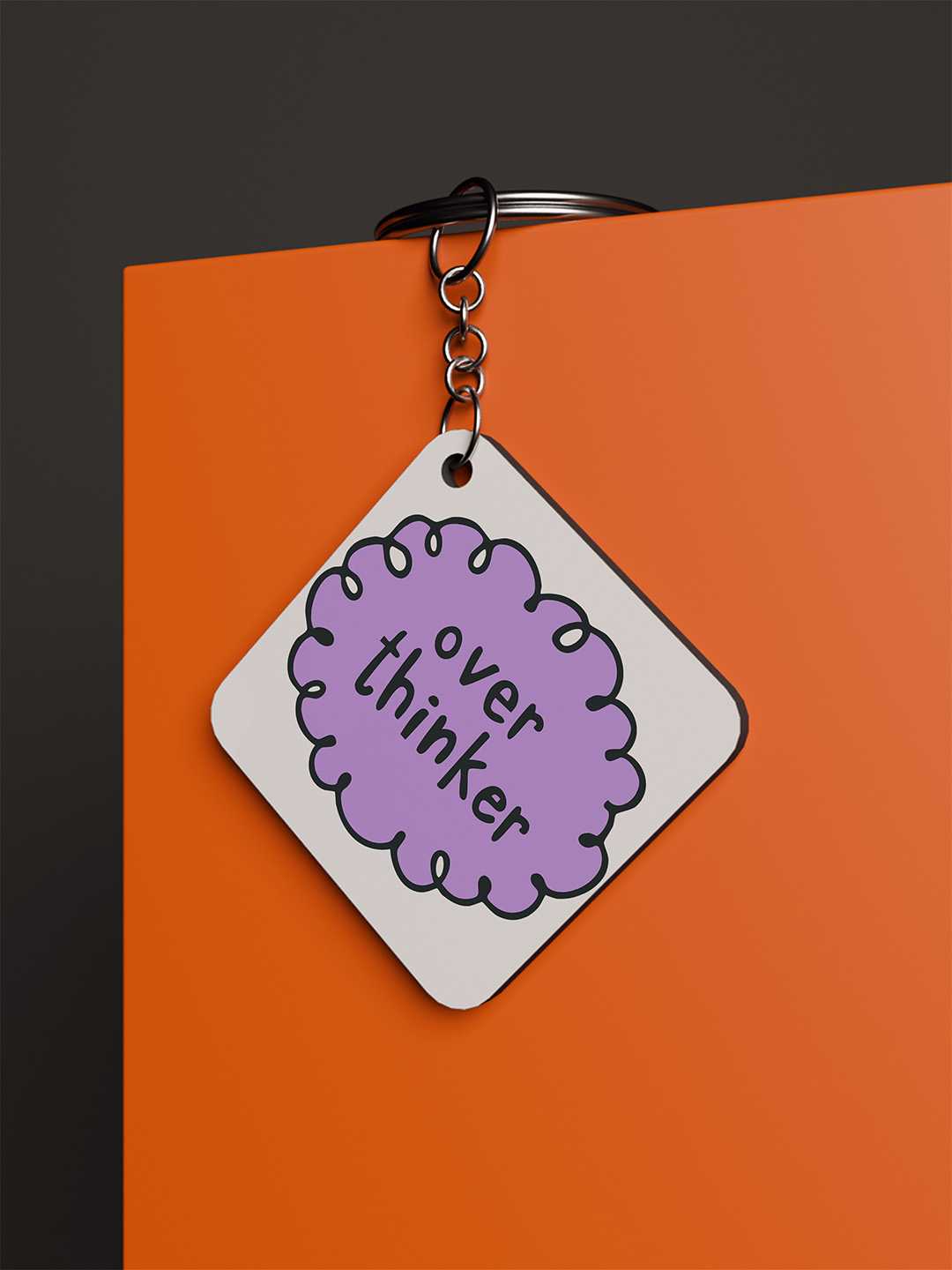 Over Thinker Graphic Keychain