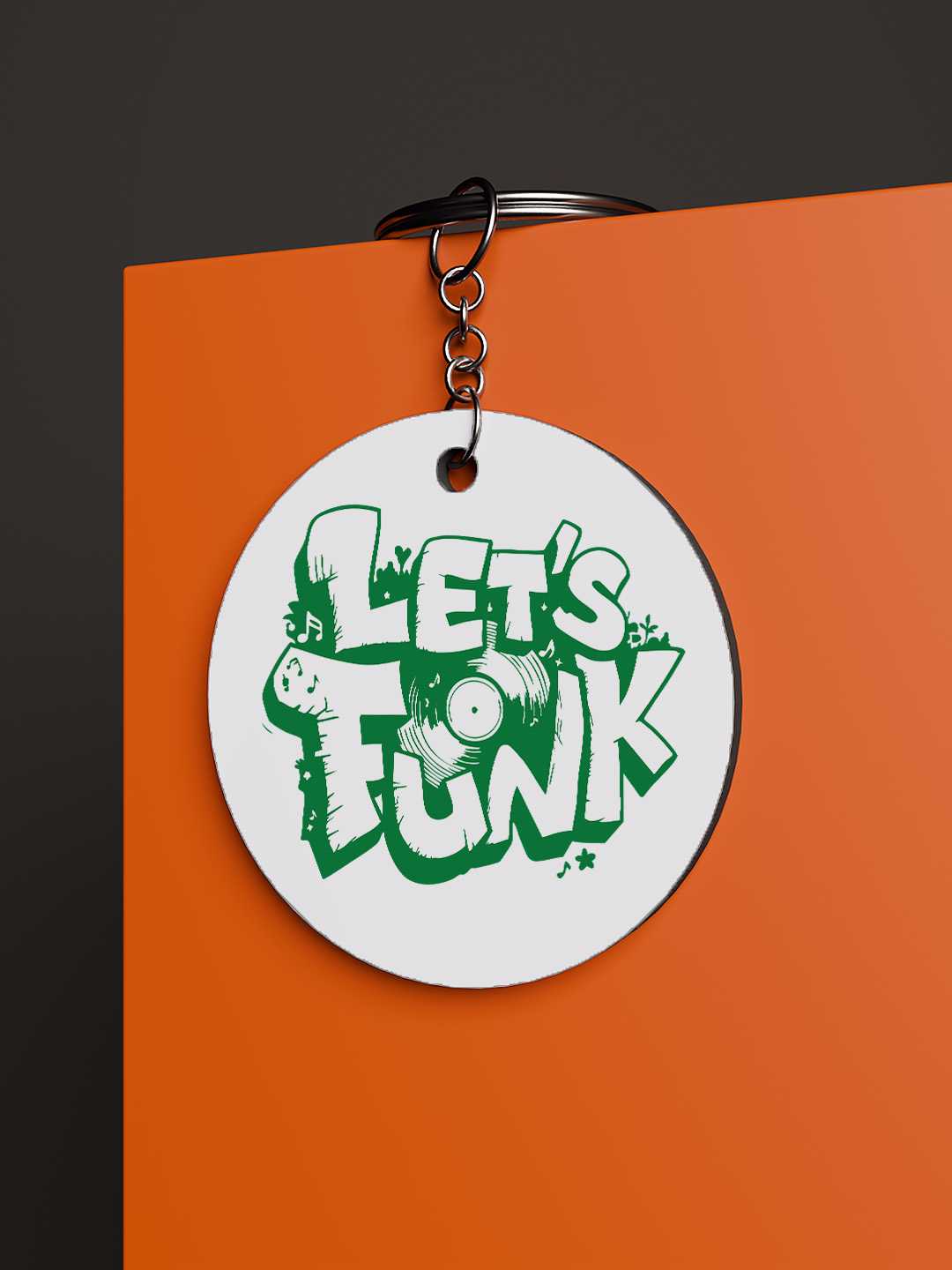 Lets Funk Graphic Keychain
