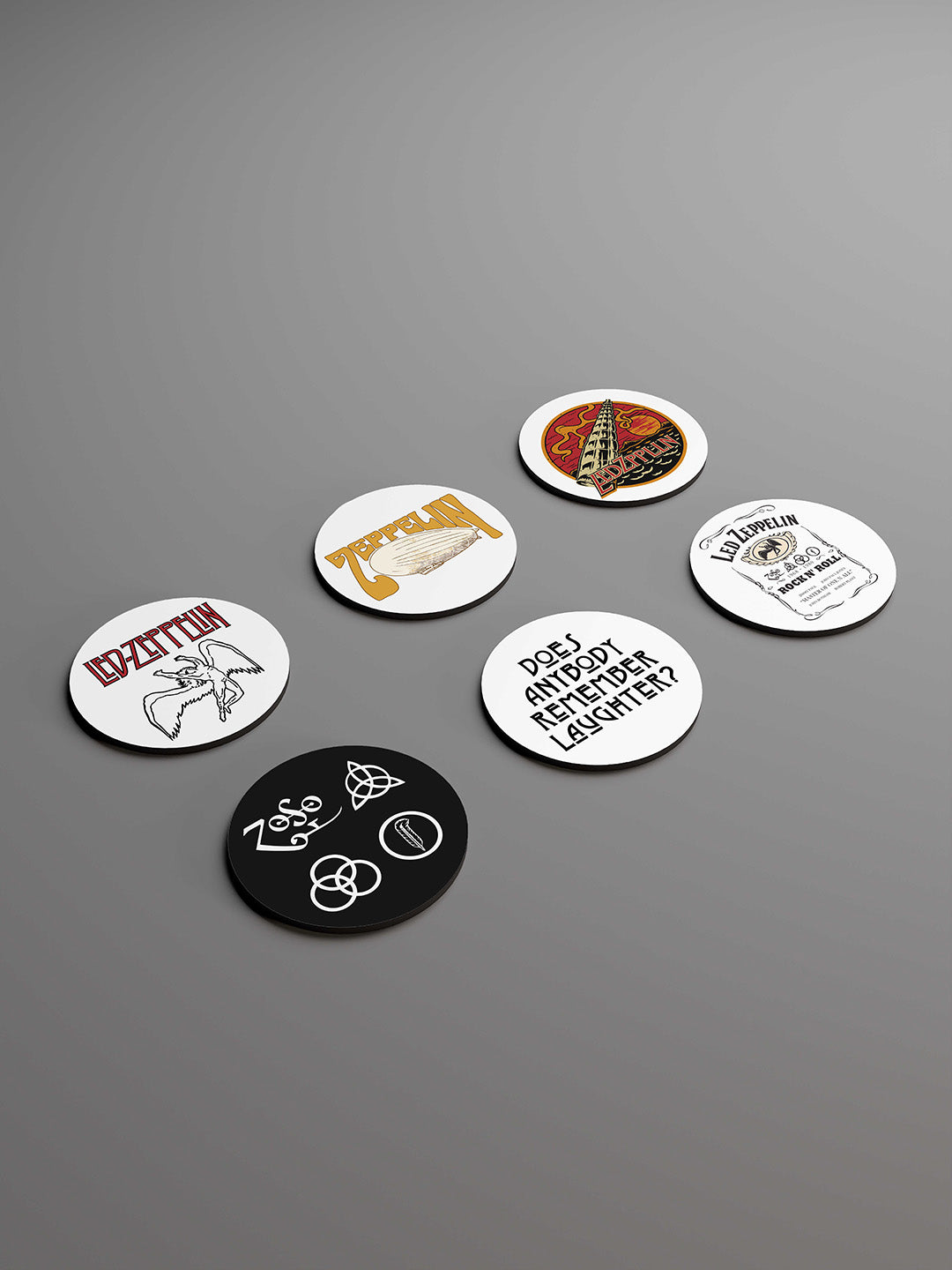 Led Zeppelin Graphic Coasters - Pack of 6