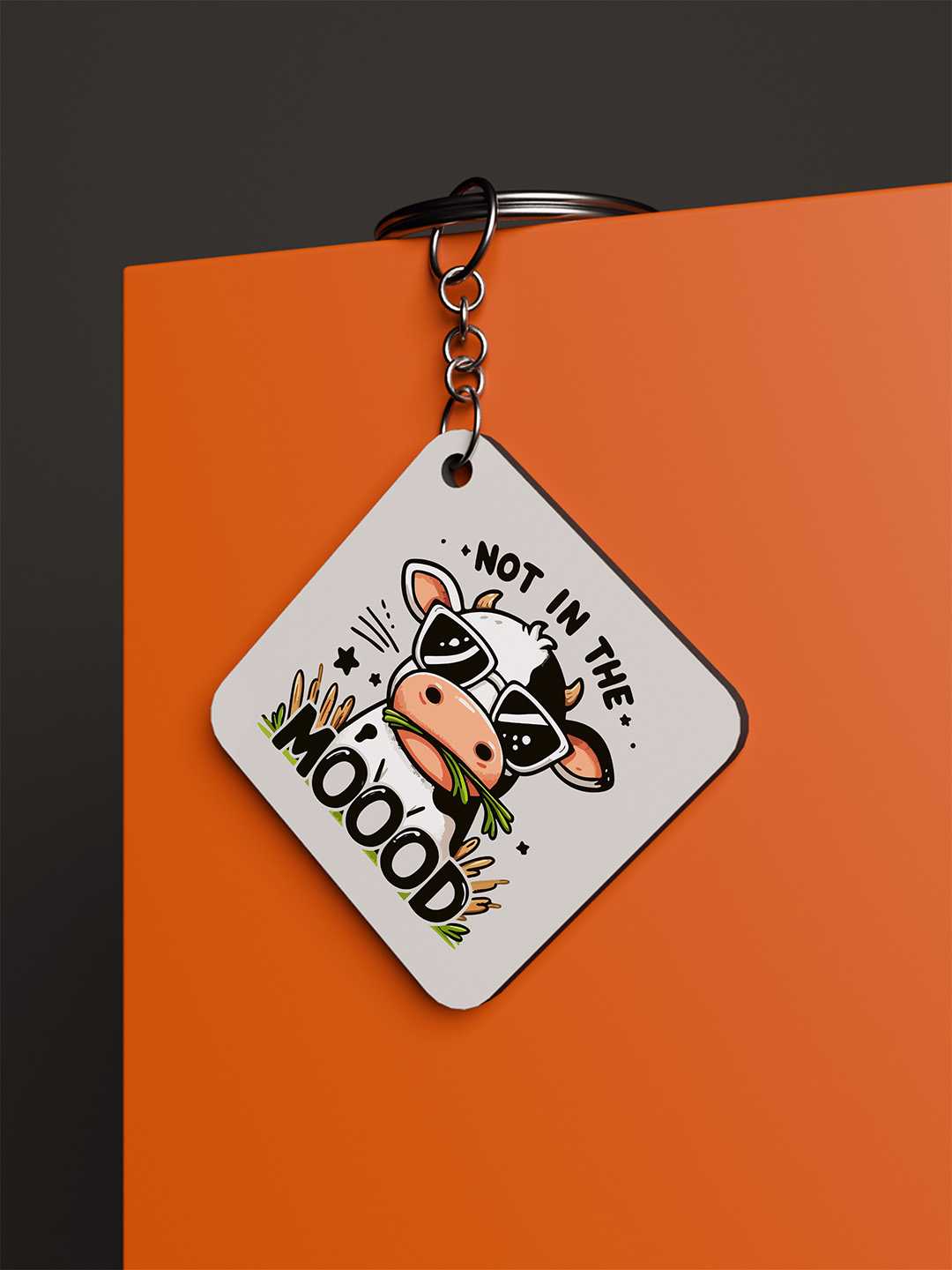 Not in the Mooood Graphic Keychain