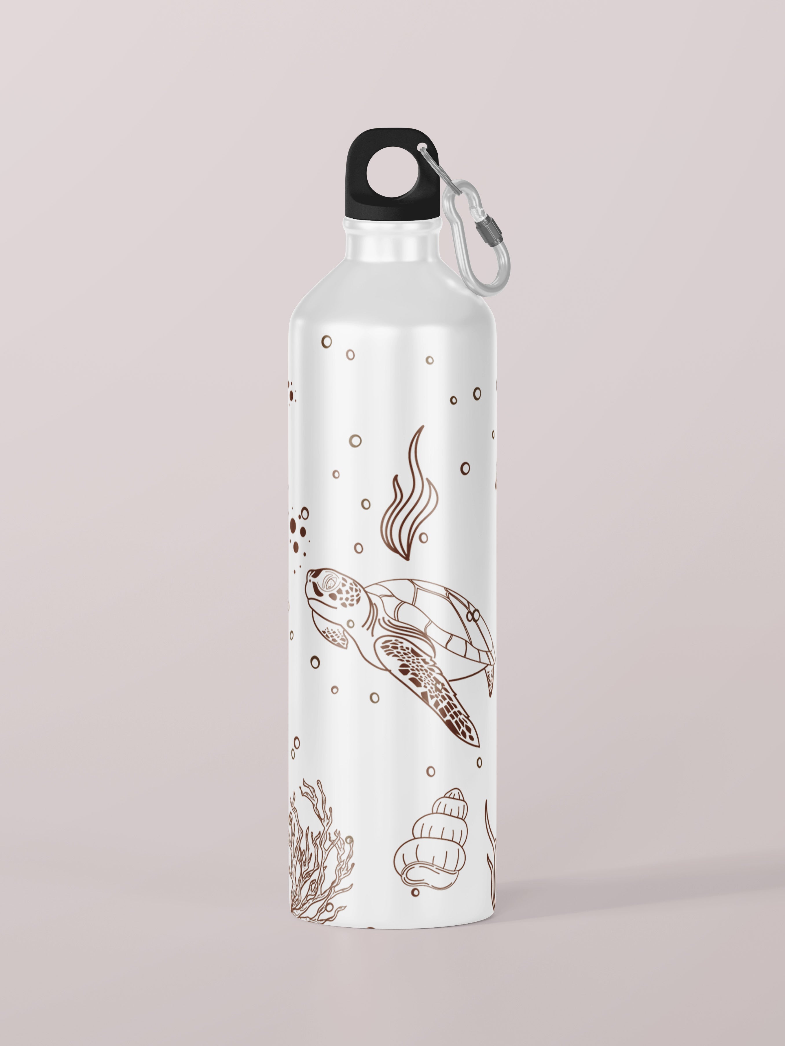 Underwater Pattern Graphic Metal Bottle