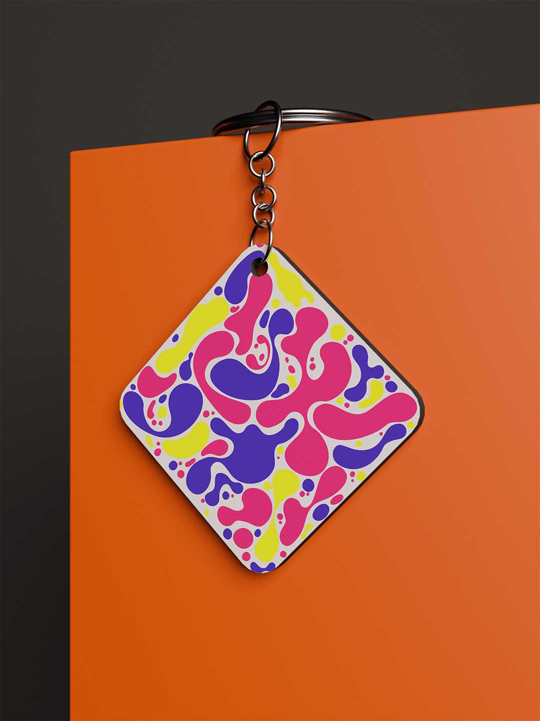 Colour Blobs Graphic Keychain
