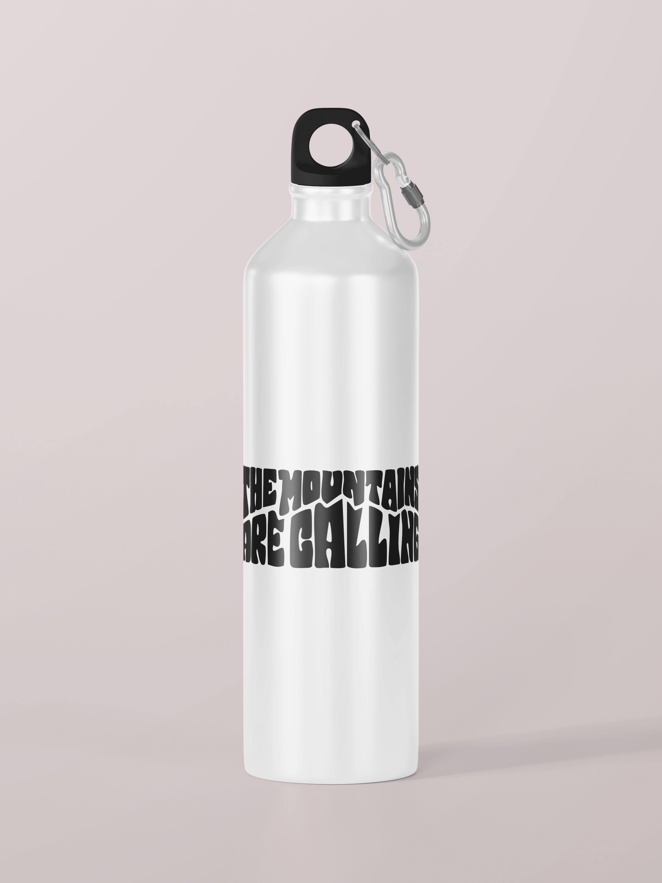 Mountains Calling Graphic Metal Bottle