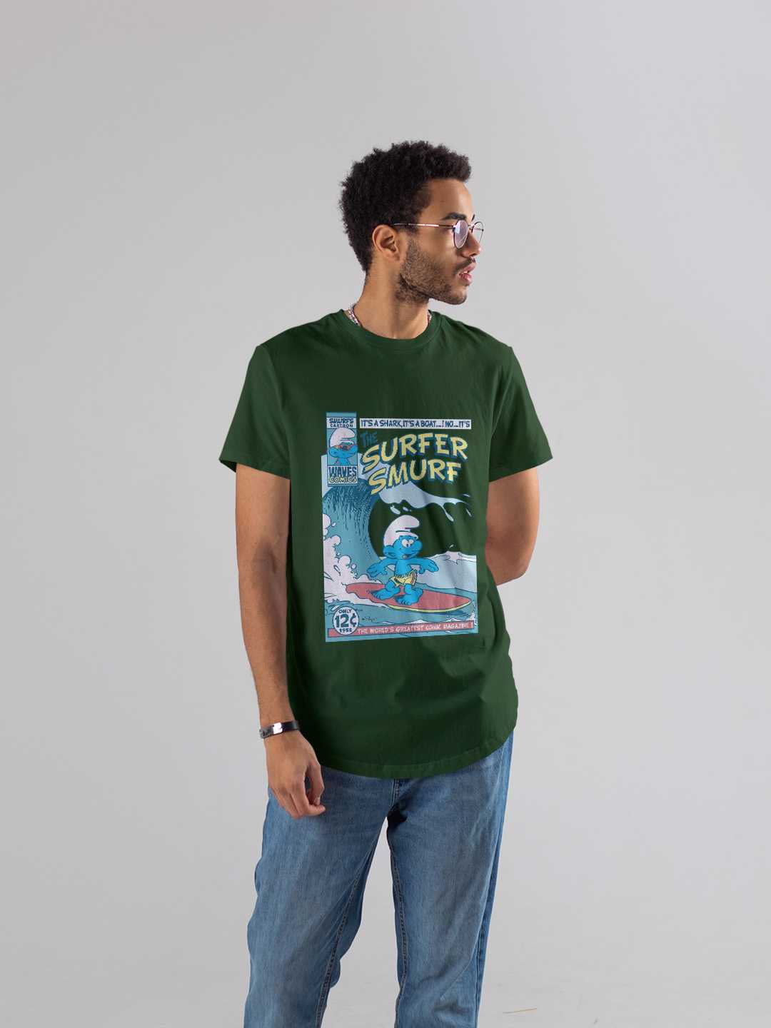 Surfer Smurf Regular Graphic Tee