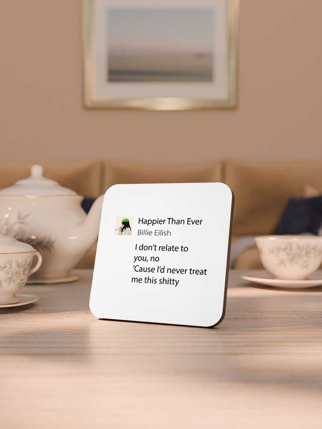Billie Eilish Graphic Coasters - Pack of 6