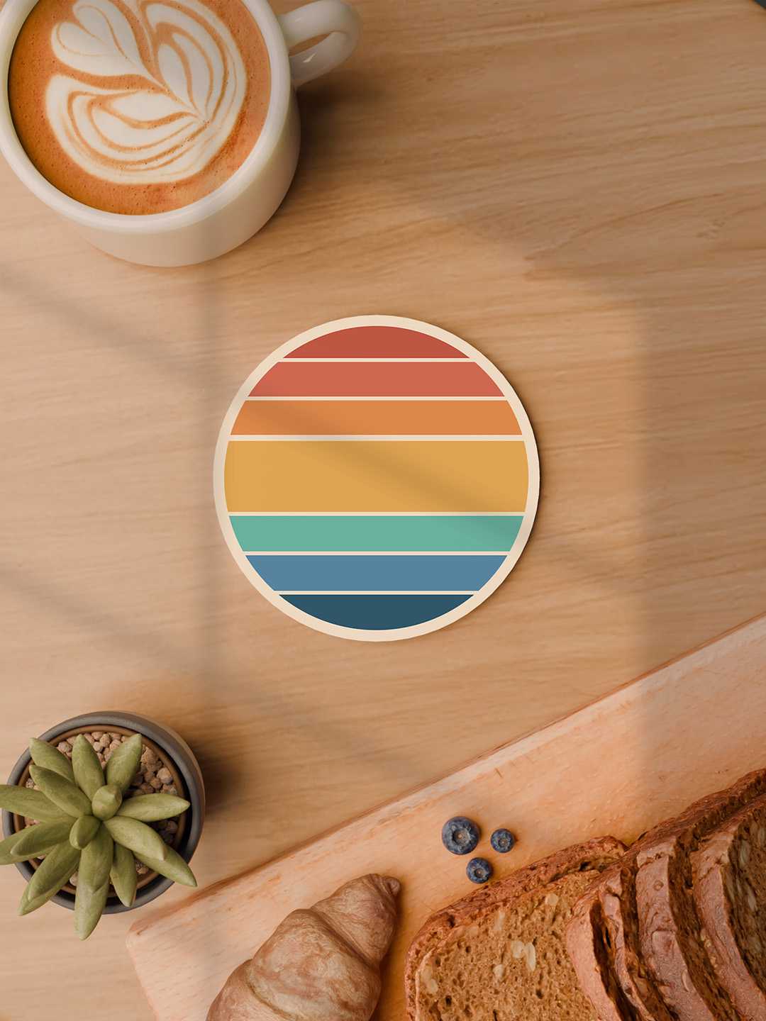 Retro Pattern Graphic Coasters - Pack of 6