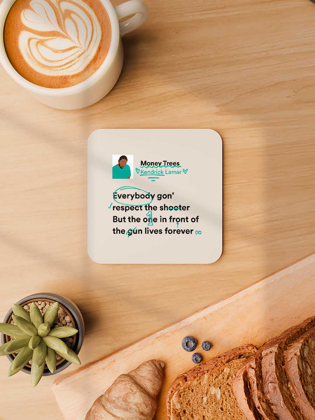 Kendrick Lamar Graphic Coasters - Pack of 6