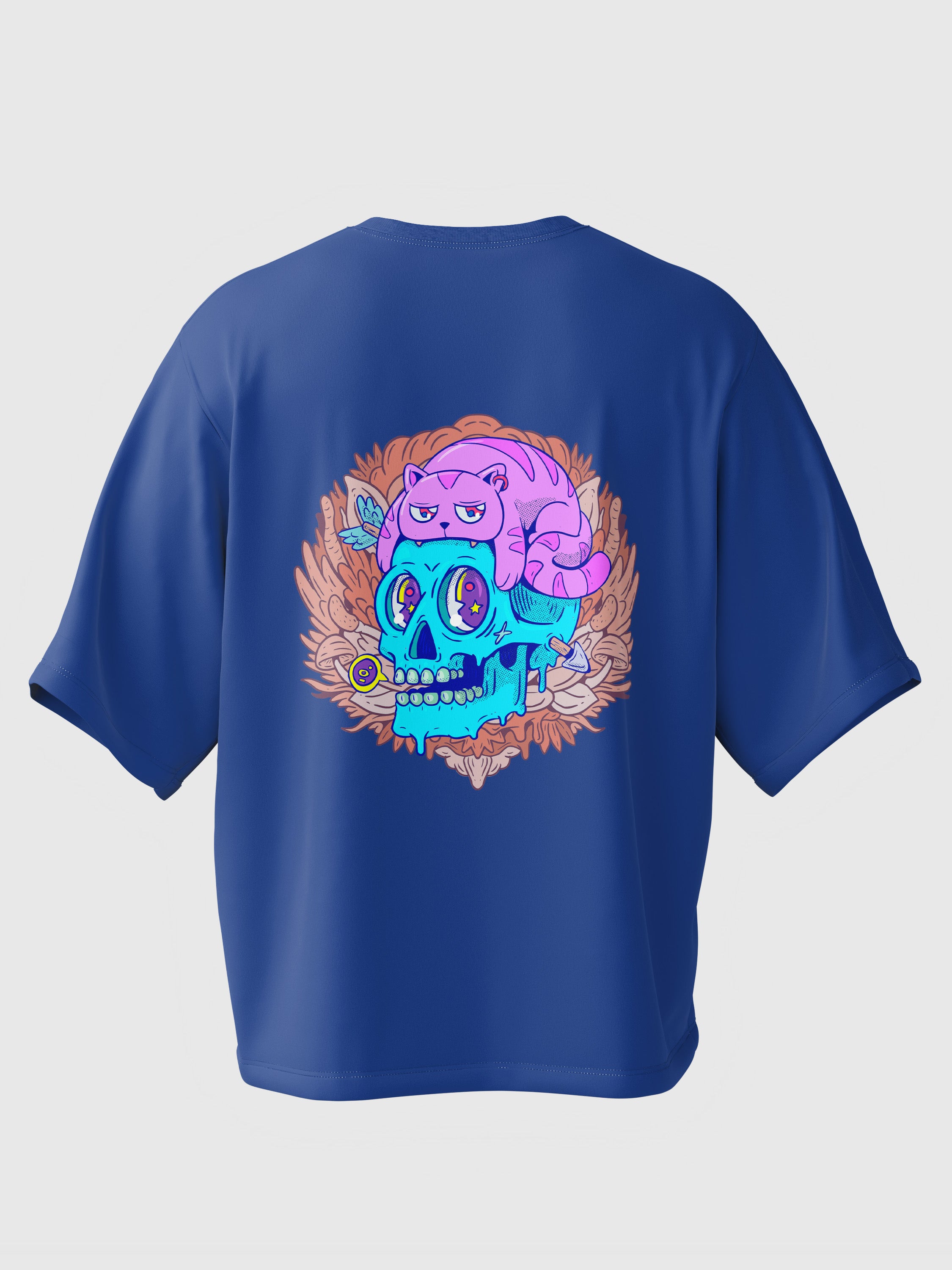 Cat Skull Oversized Tee