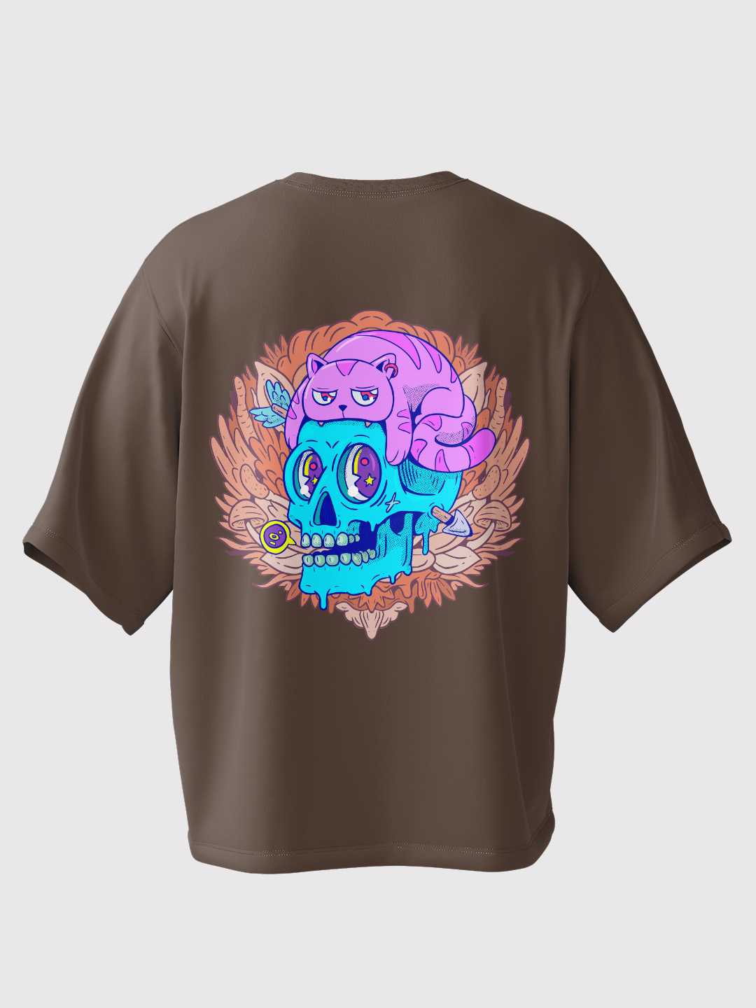 Cat Skull Oversized Tee