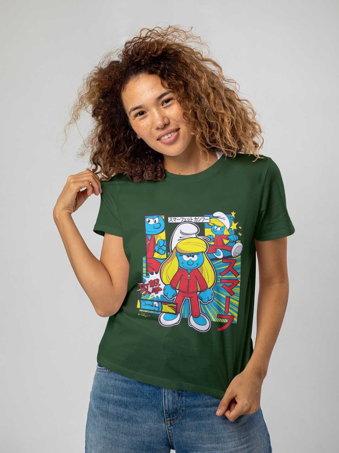 Smurfette Cute Kung Fu - Smurfs Regular Graphic Tee