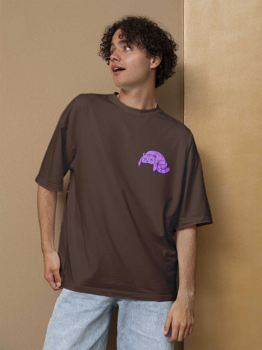 Cat Skull Oversized Tee