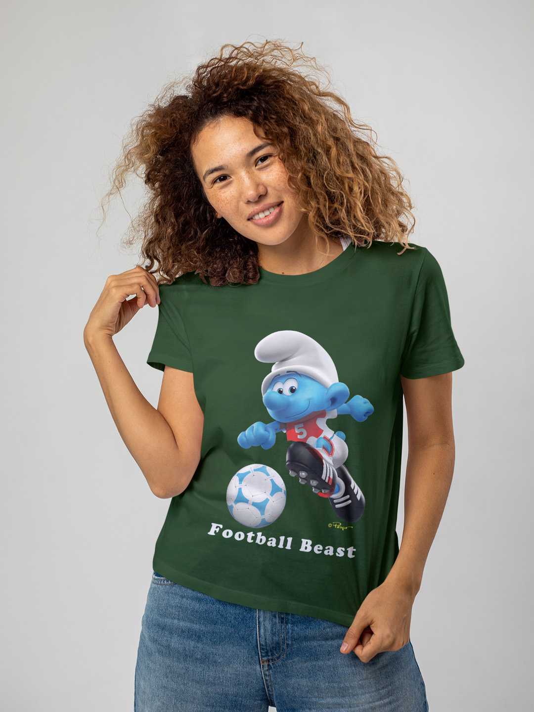 Football Beast Smurf Regular Graphic Tee