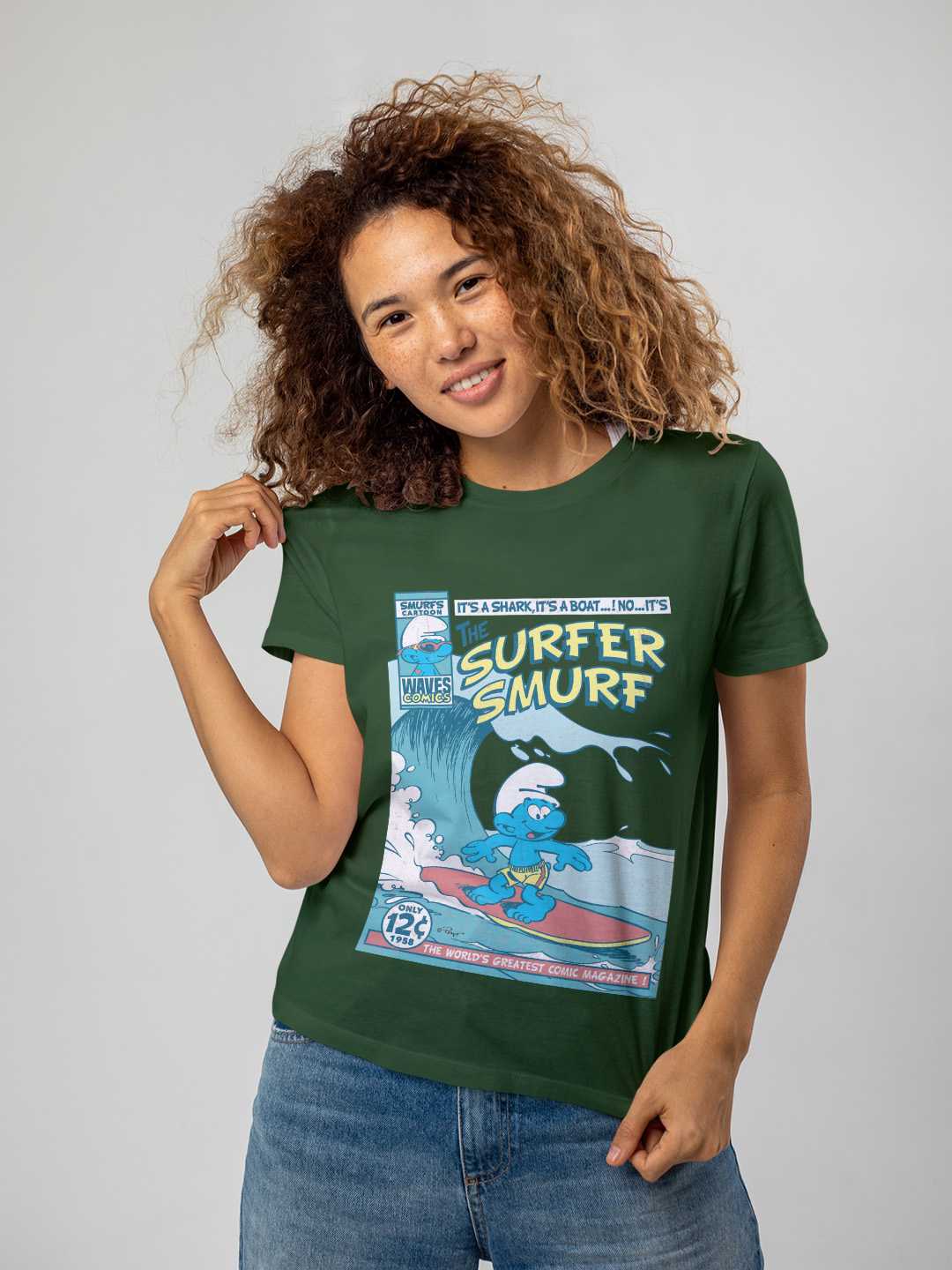 Surfer Smurf Regular Graphic Tee