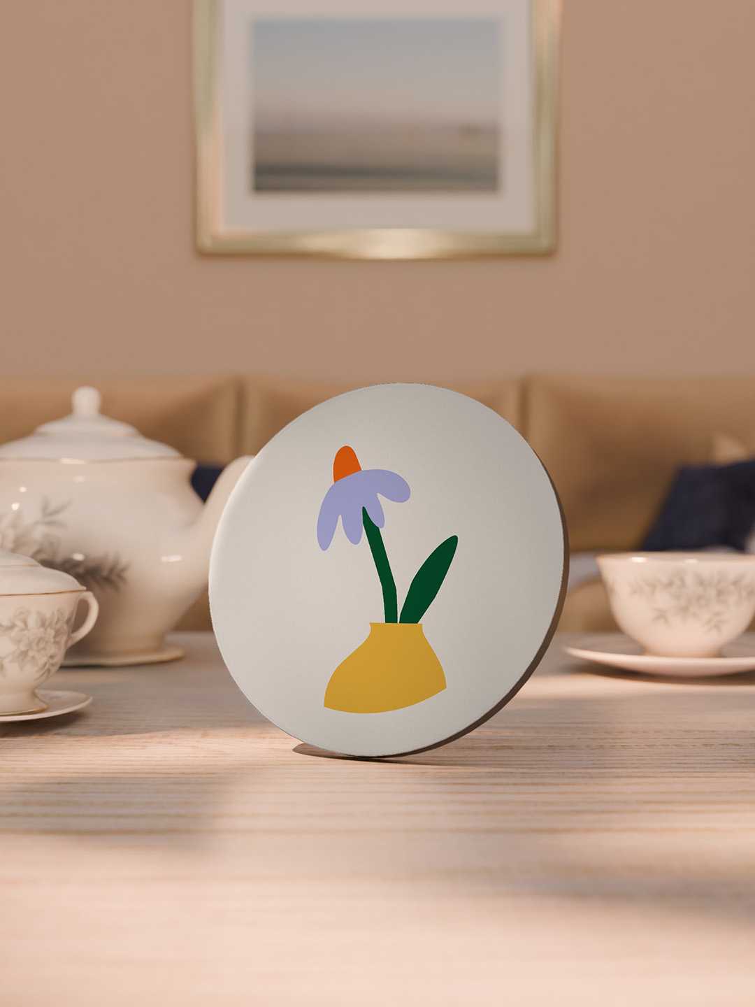 Floral Graphic Coasters - Pack of 6