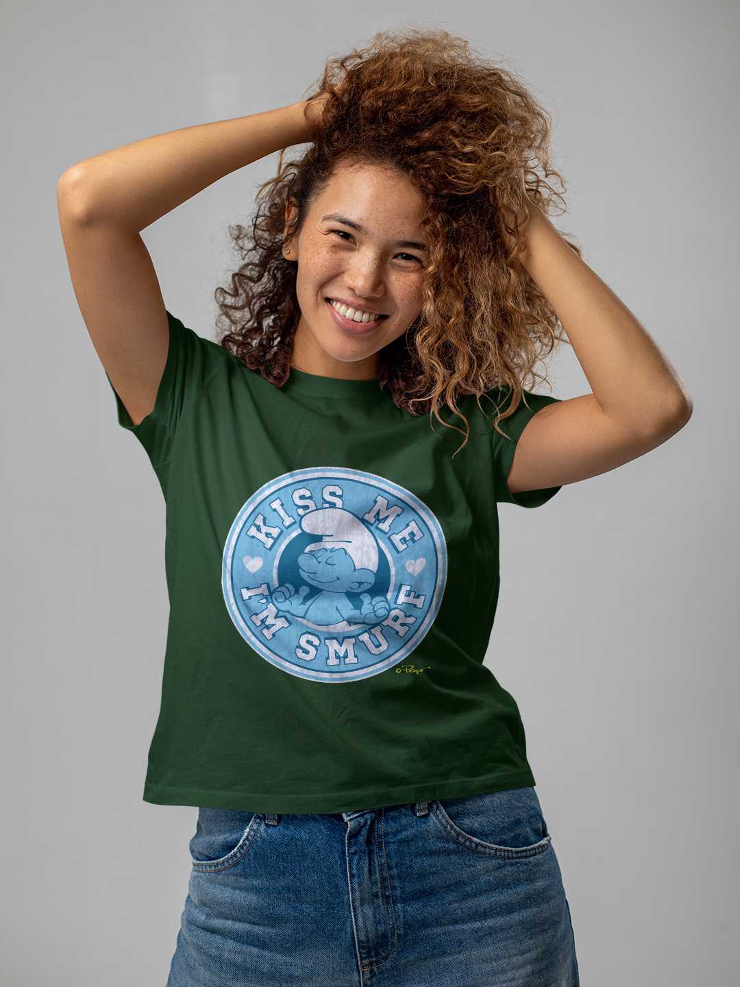 Kiss Me I Am A Smurf Regular Graphic Tee