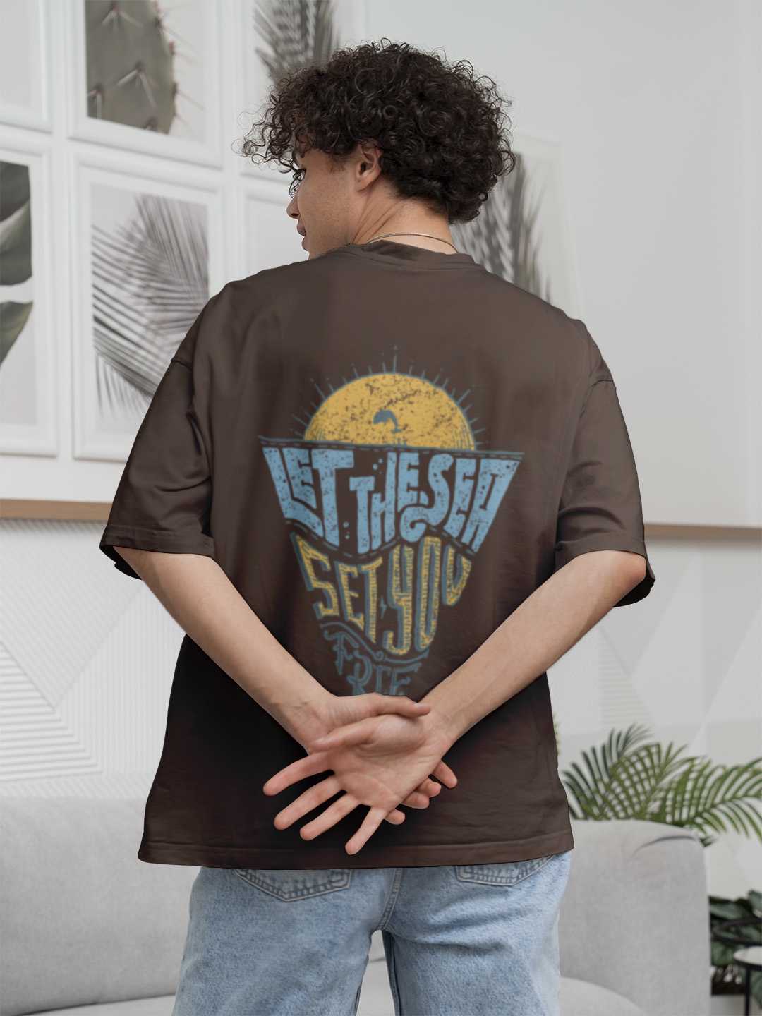 Let The Sea Set You Free Oversized Tee